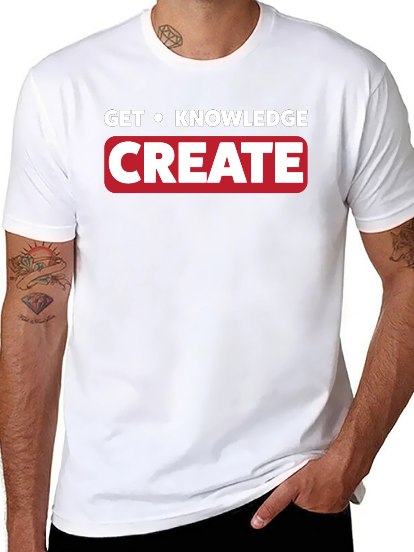 Get Knowledge Create T-Shirt - Black