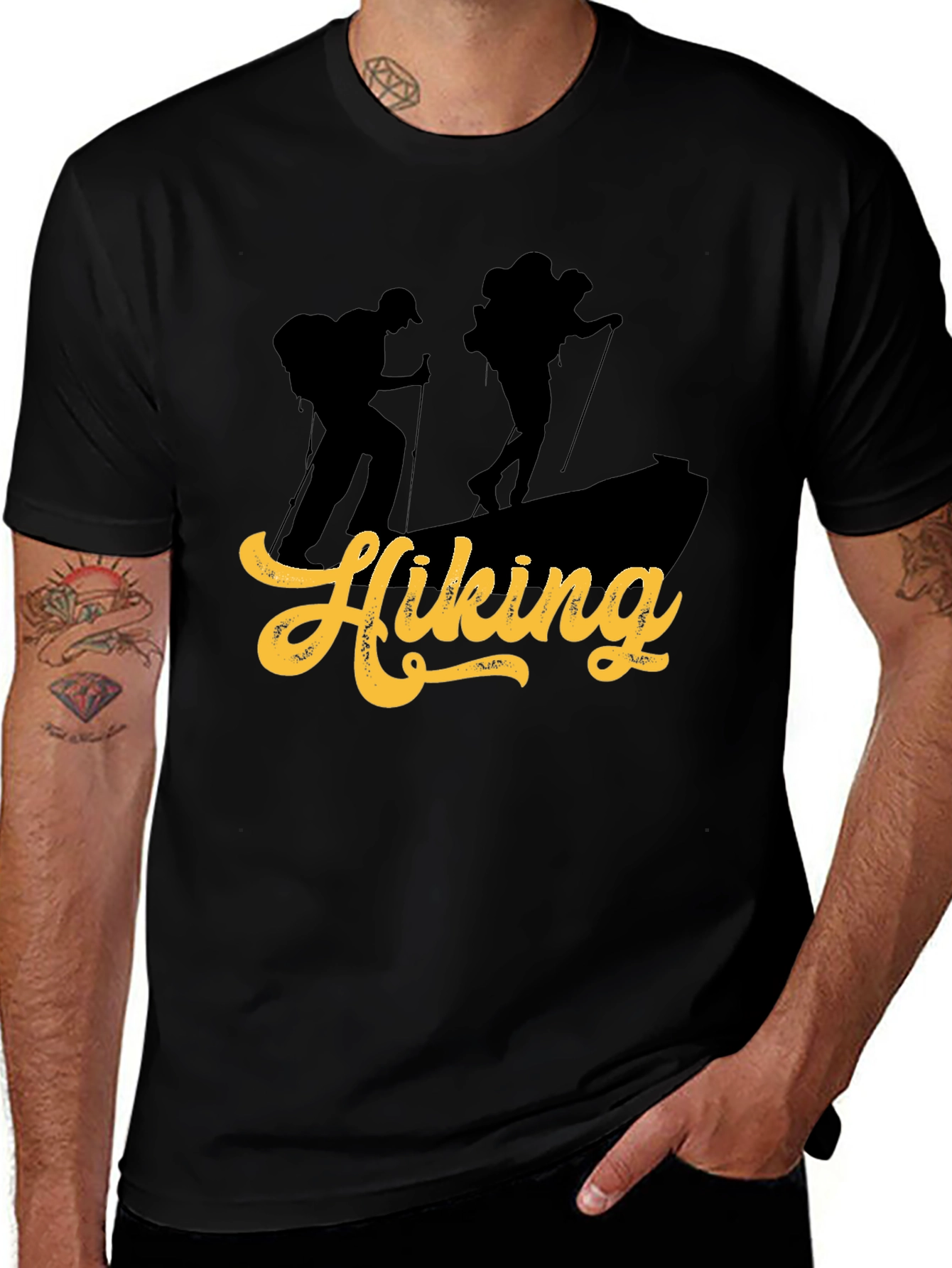 Hiking Adventure Graphic Tee - Black