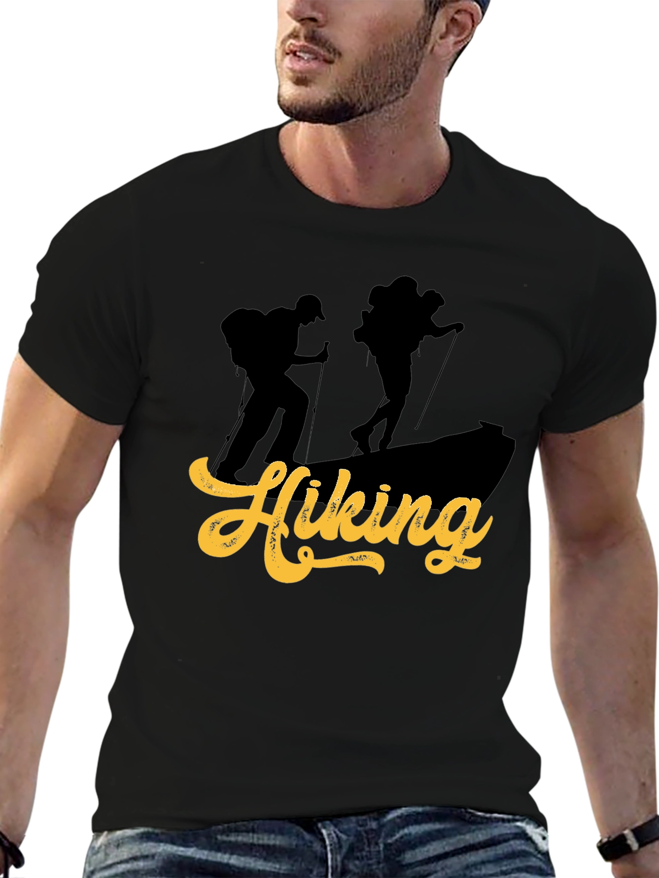 Hiking Adventure Graphic Tee - Black