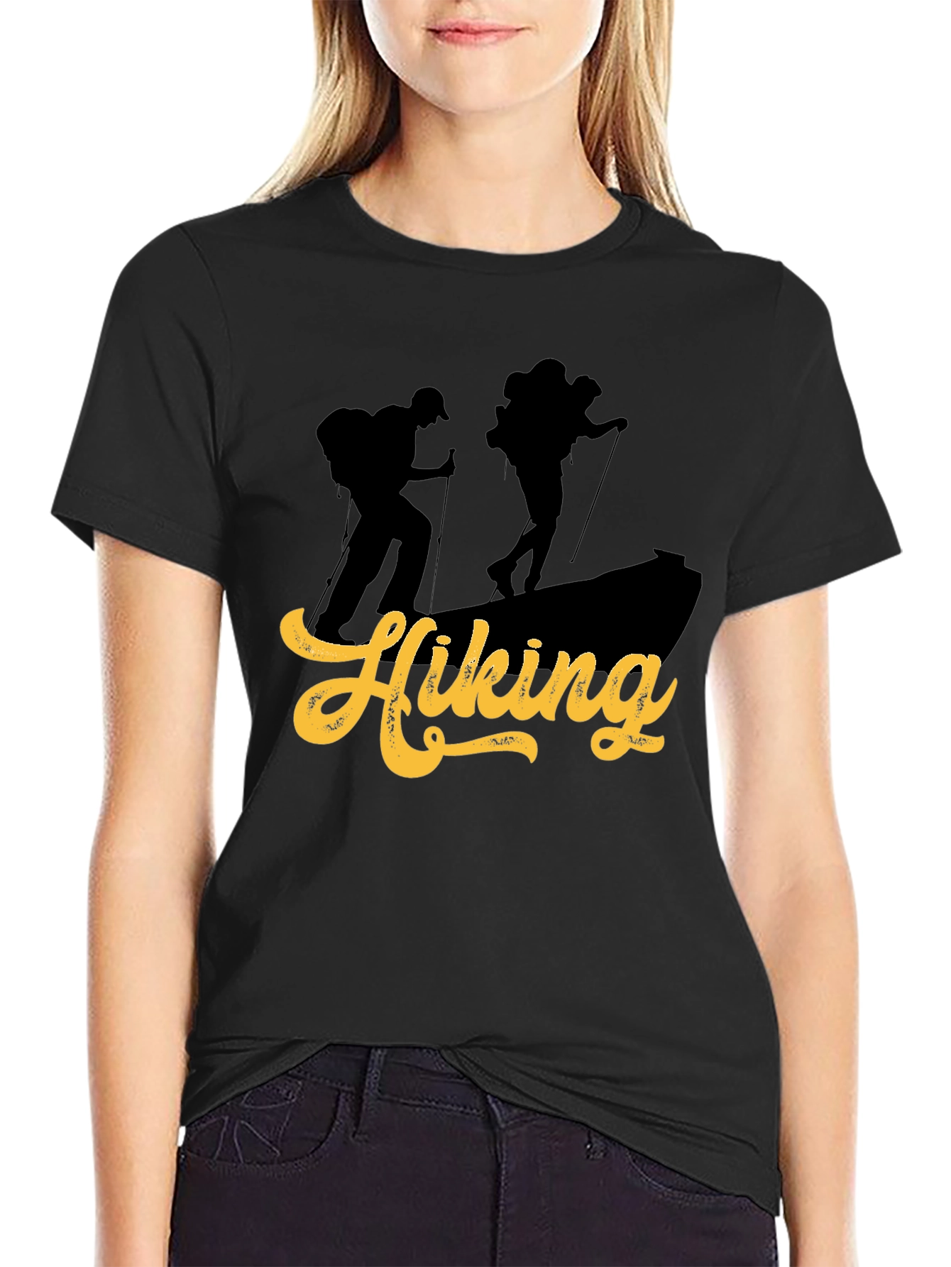 Hiking Adventure Graphic Tee - Black