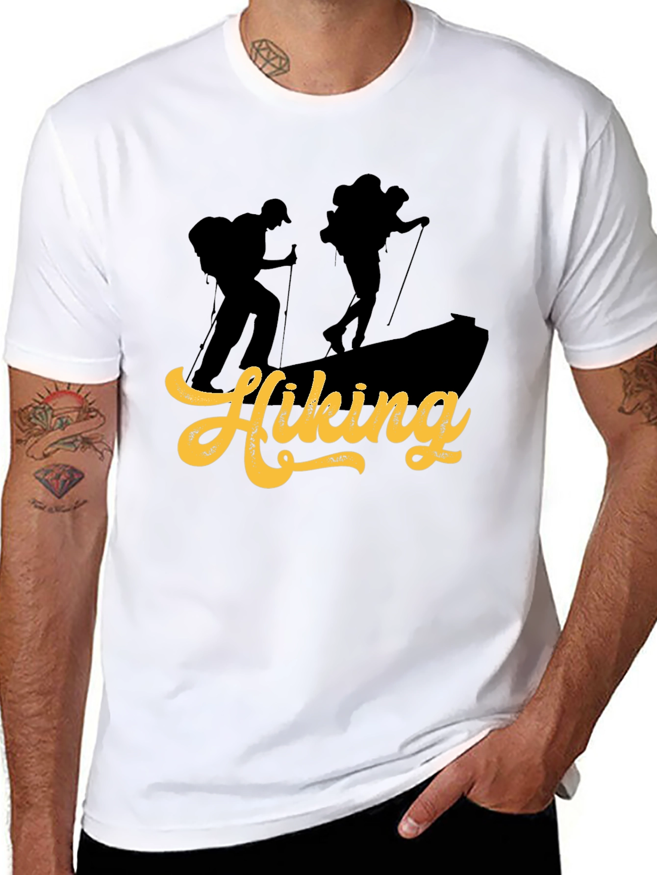 Hiking Adventure Graphic Tee - Black