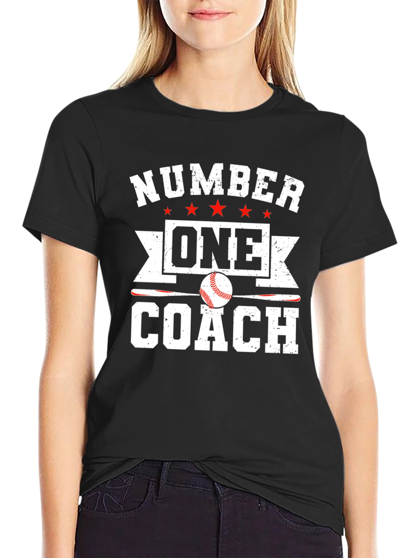 Number One Baseball Coach Graphic T-Shirt