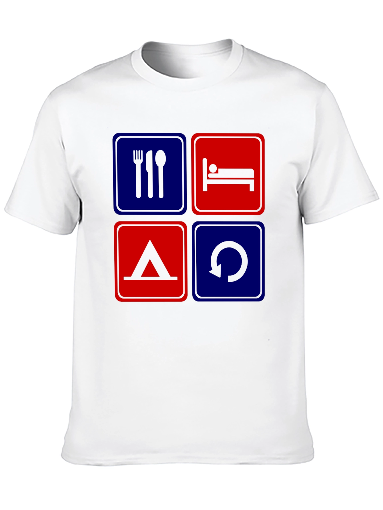 Eat Sleep Camp Repeat Graphic T-Shirt