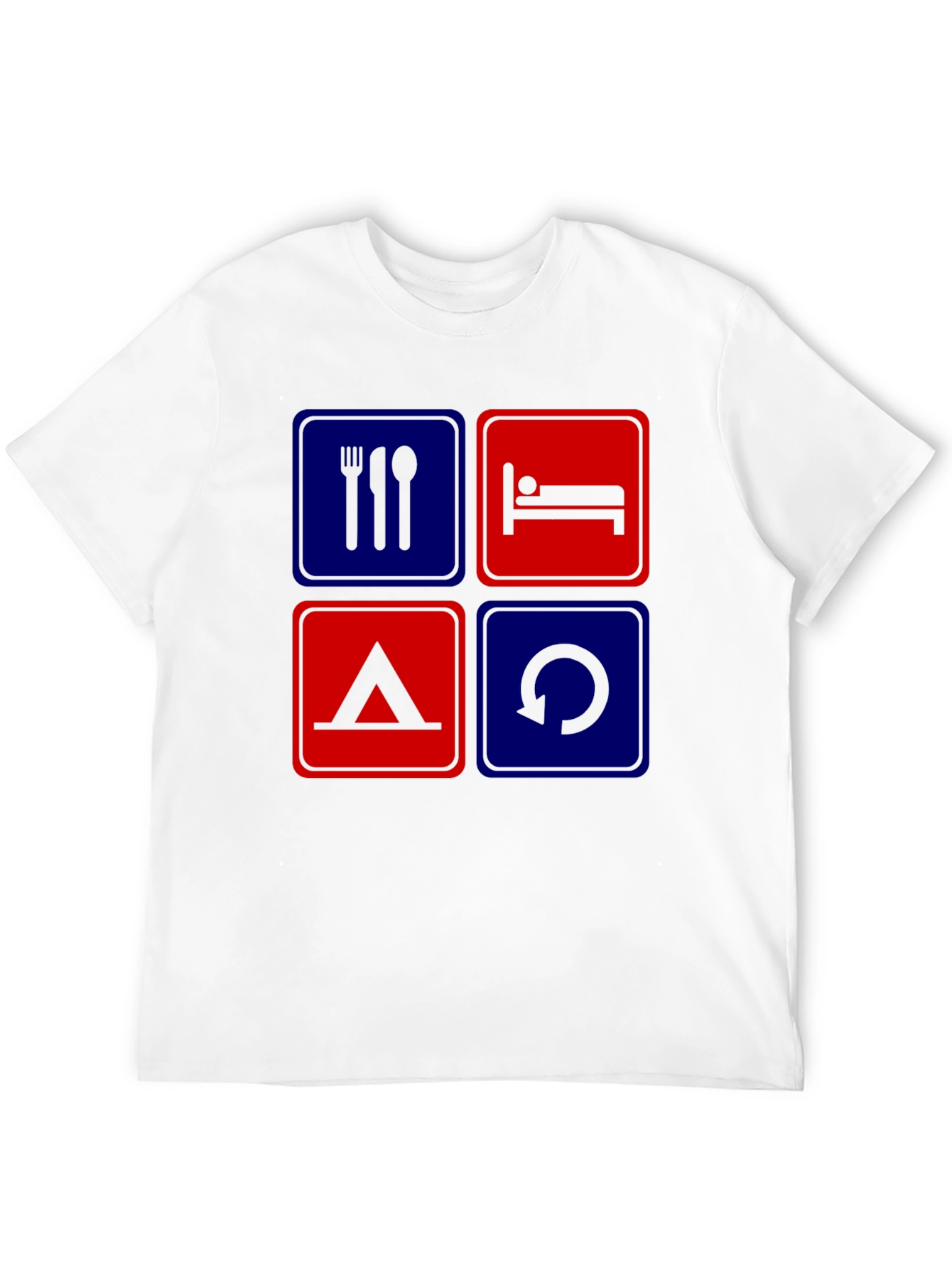 Eat Sleep Camp Repeat Graphic T-Shirt