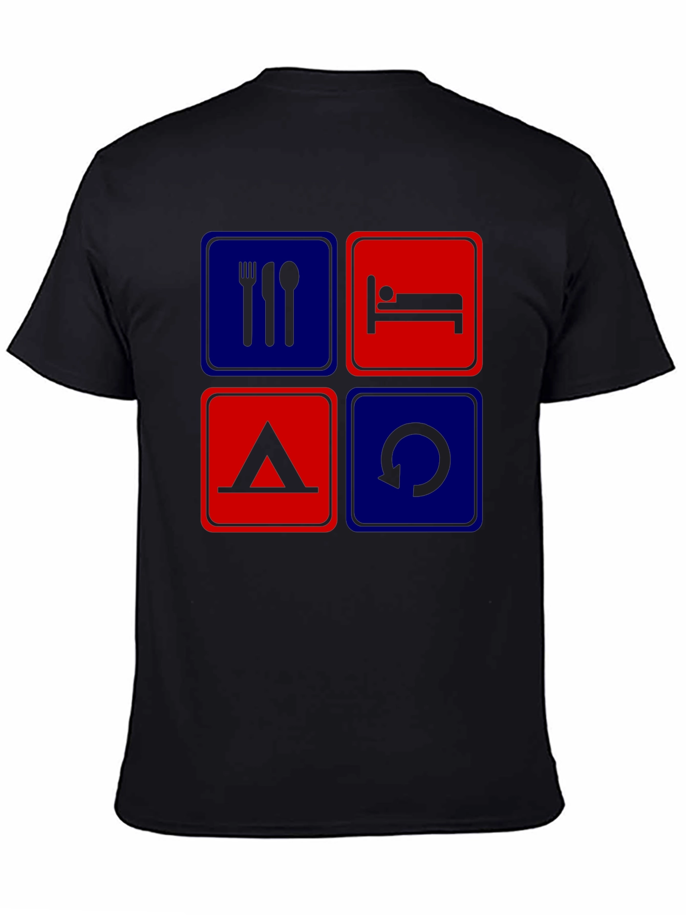 Eat Sleep Camp Repeat Graphic T-Shirt
