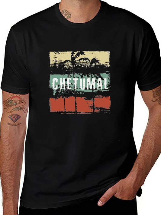 Chetumal Retro Palm Tree Graphic T-Shirt
