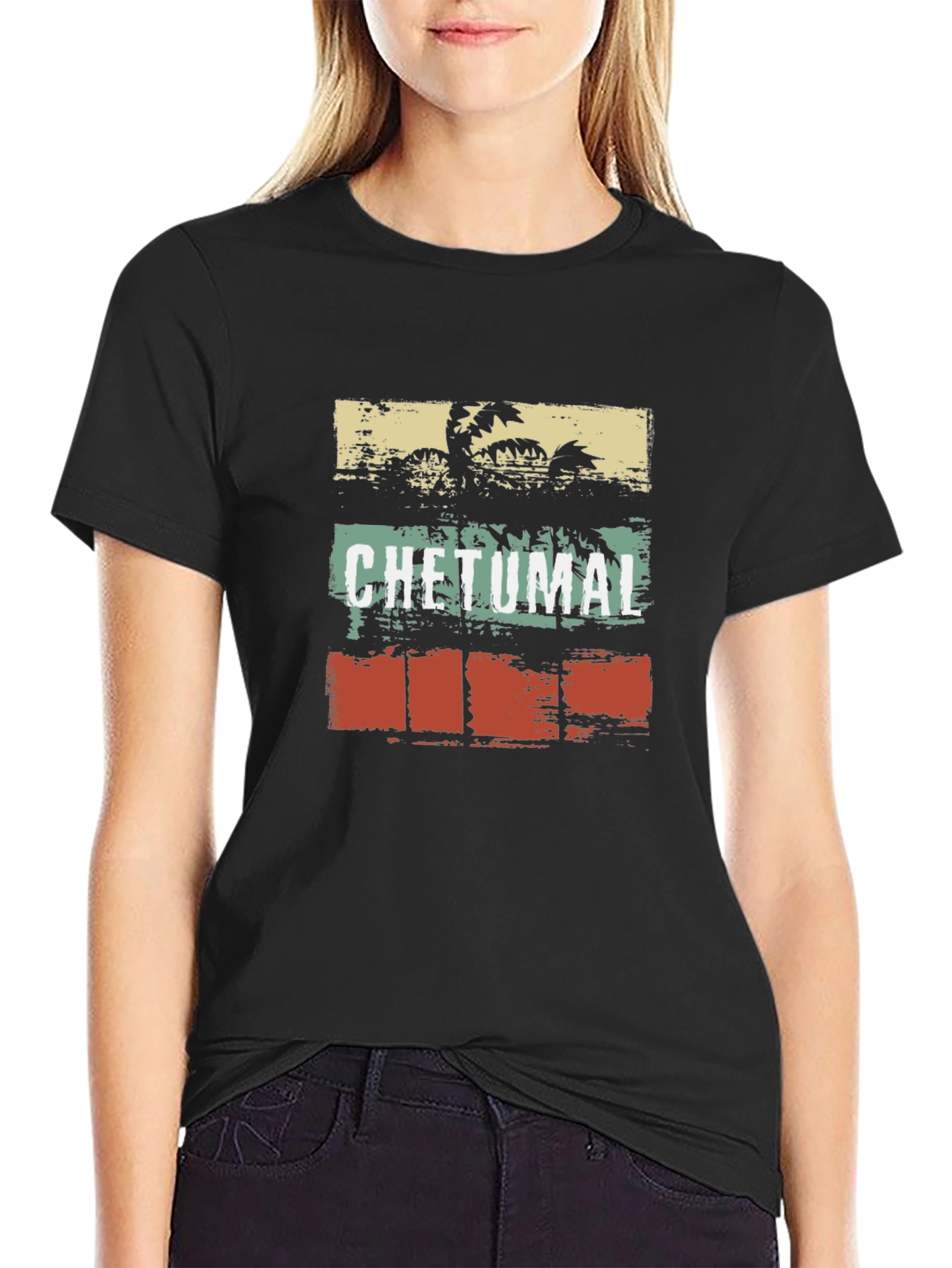 Chetumal Retro Palm Tree Graphic T-Shirt