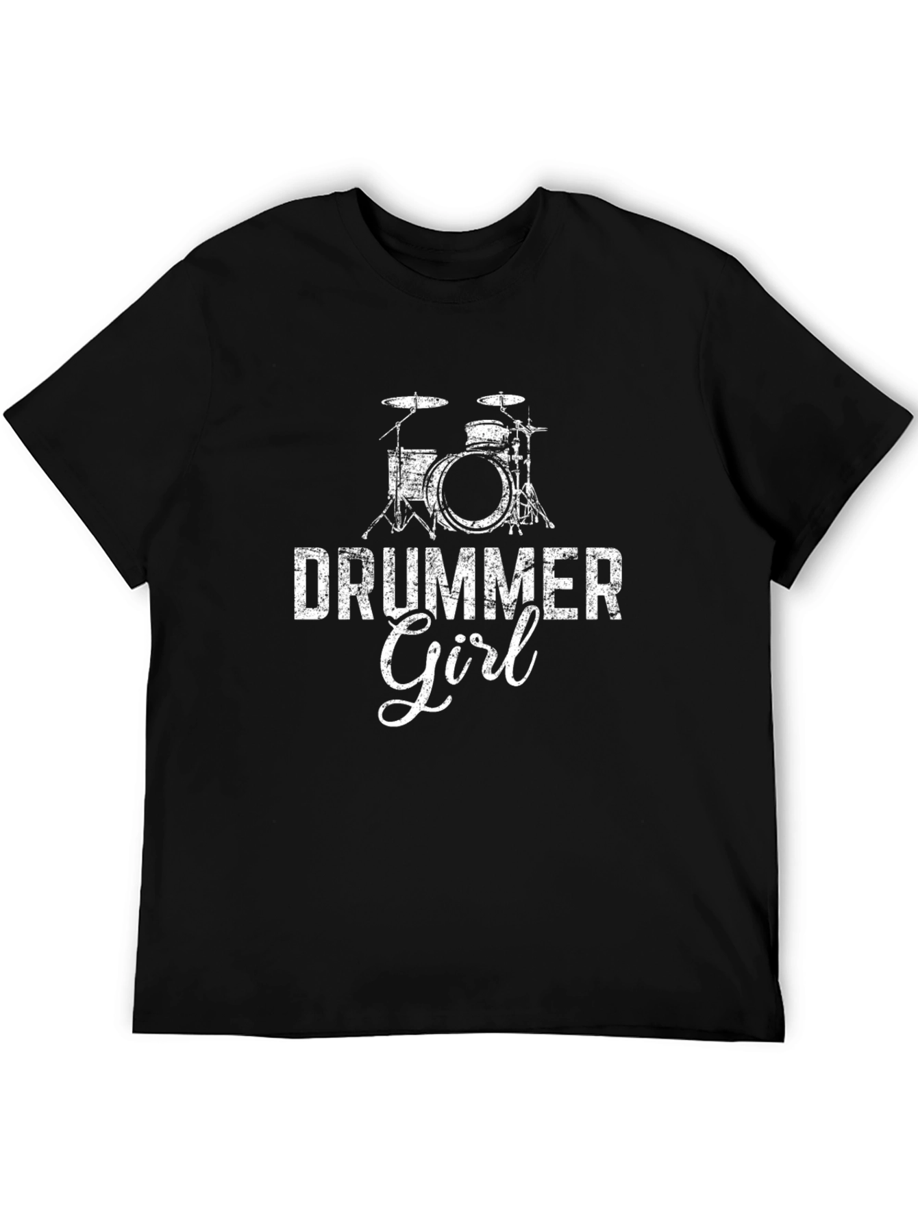 Drummer Girl Graphic Tee - Music Lovers T-Shirt