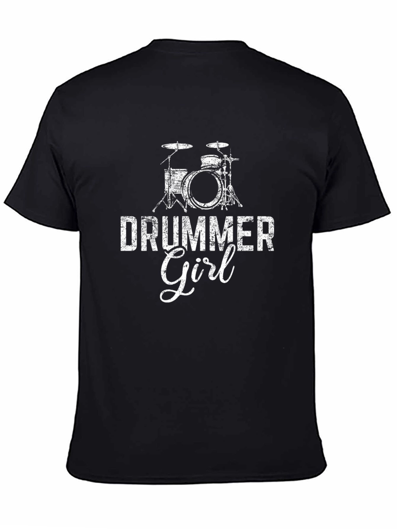 Drummer Girl Graphic Tee - Music Lovers T-Shirt