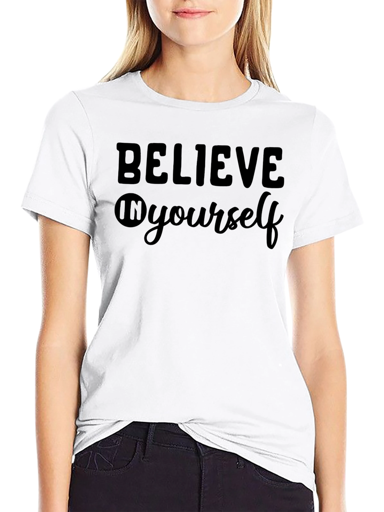 Believe In Yourself Graphic T-Shirt - Black