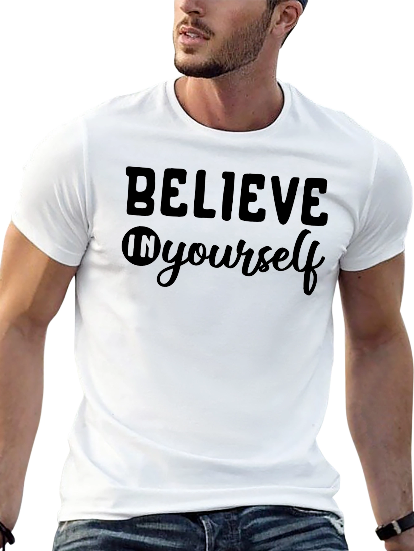 Believe In Yourself Graphic T-Shirt - Black