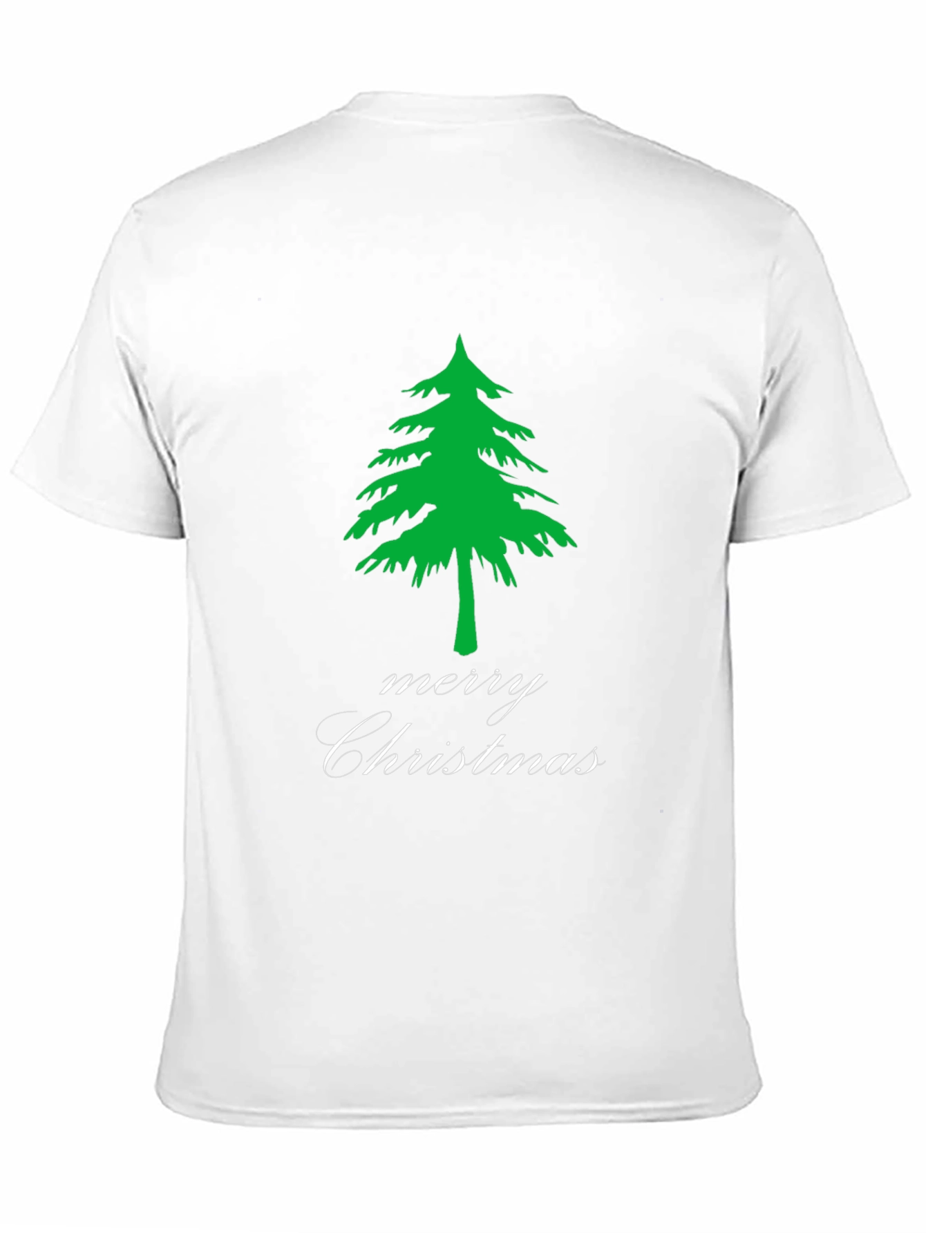 Merry Christmas Tree Black T-Shirt