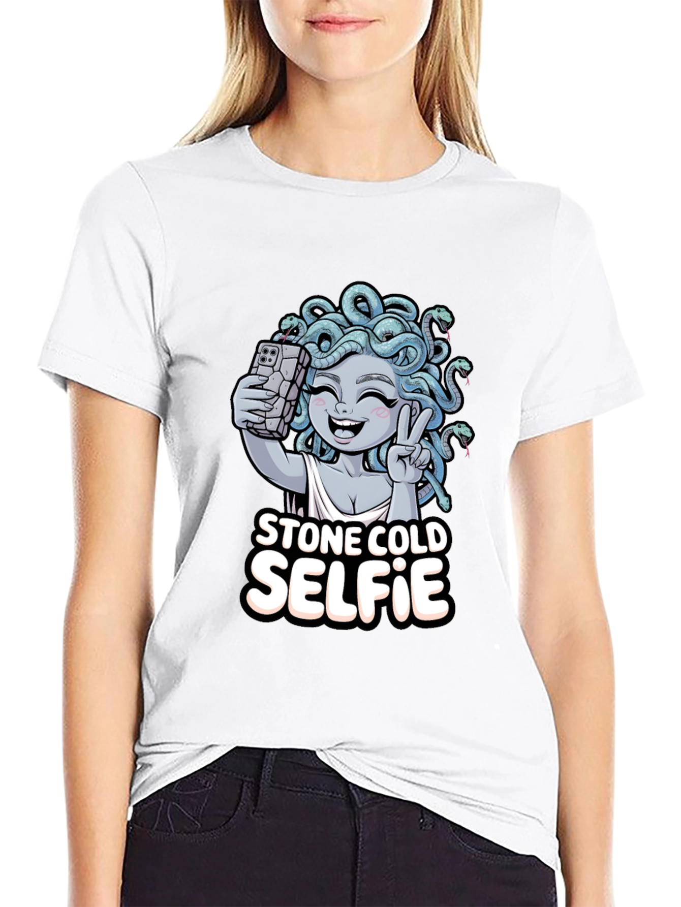 Stone Cold Selfie Medusa Graphic Tee