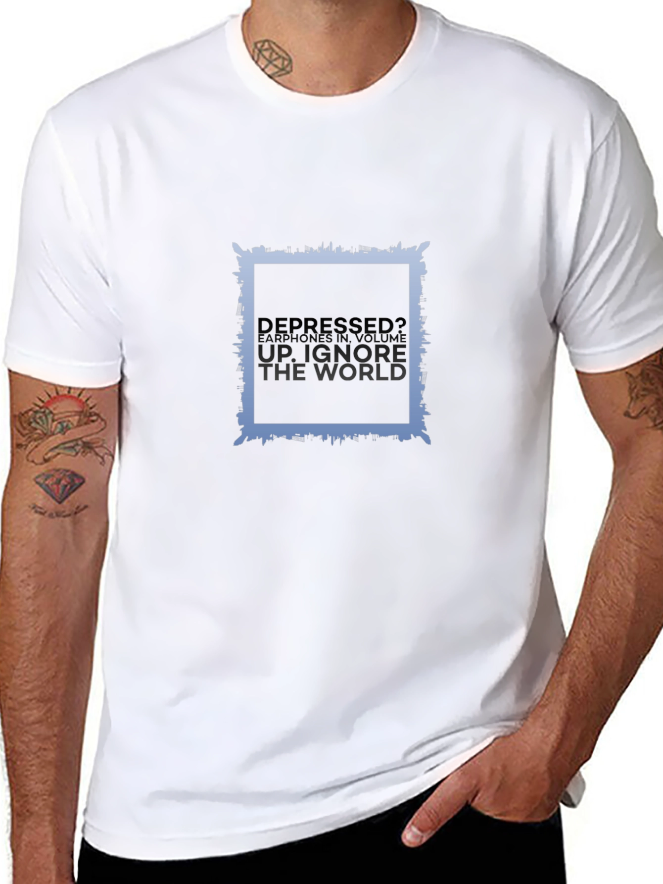 Depressed? Black T-Shirt for Comfort and Style