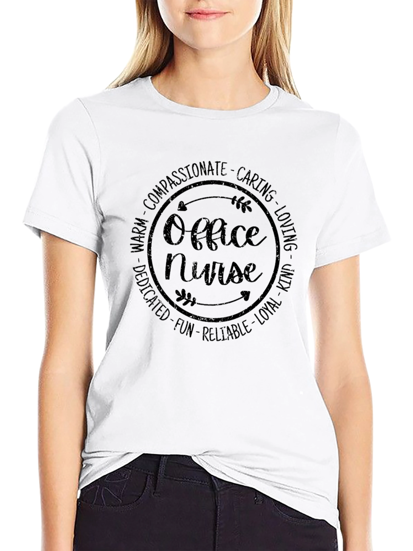 Office Nurse T-Shirt - Compassionate Caring Design