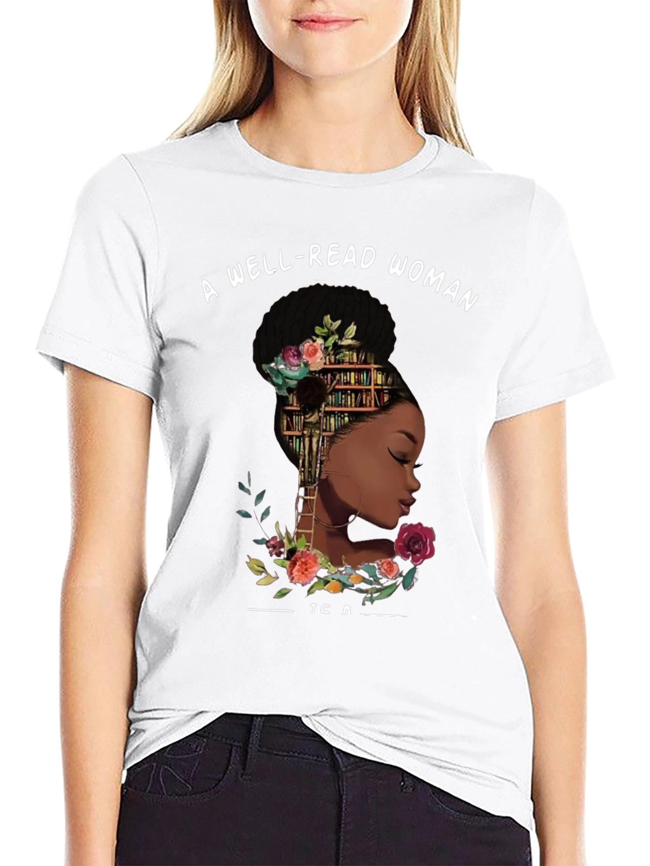 Well-Read Woman Graphic Tee - Black