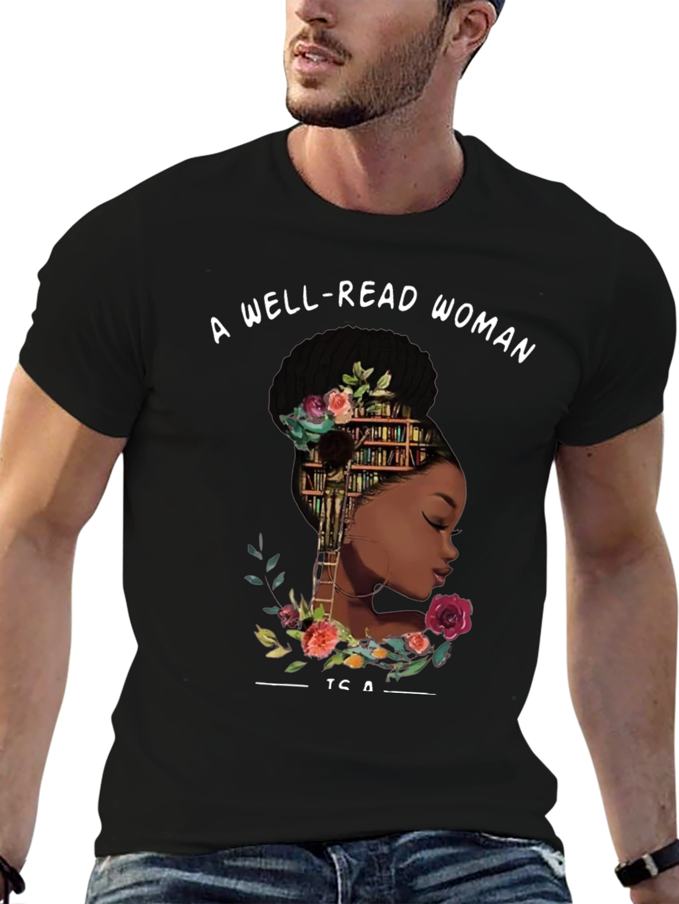 Well-Read Woman Graphic Tee - Black