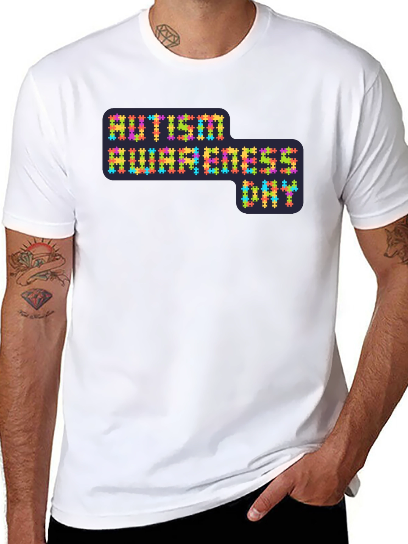 Autism Awareness Day Jigsaw Puzzle T-Shirt