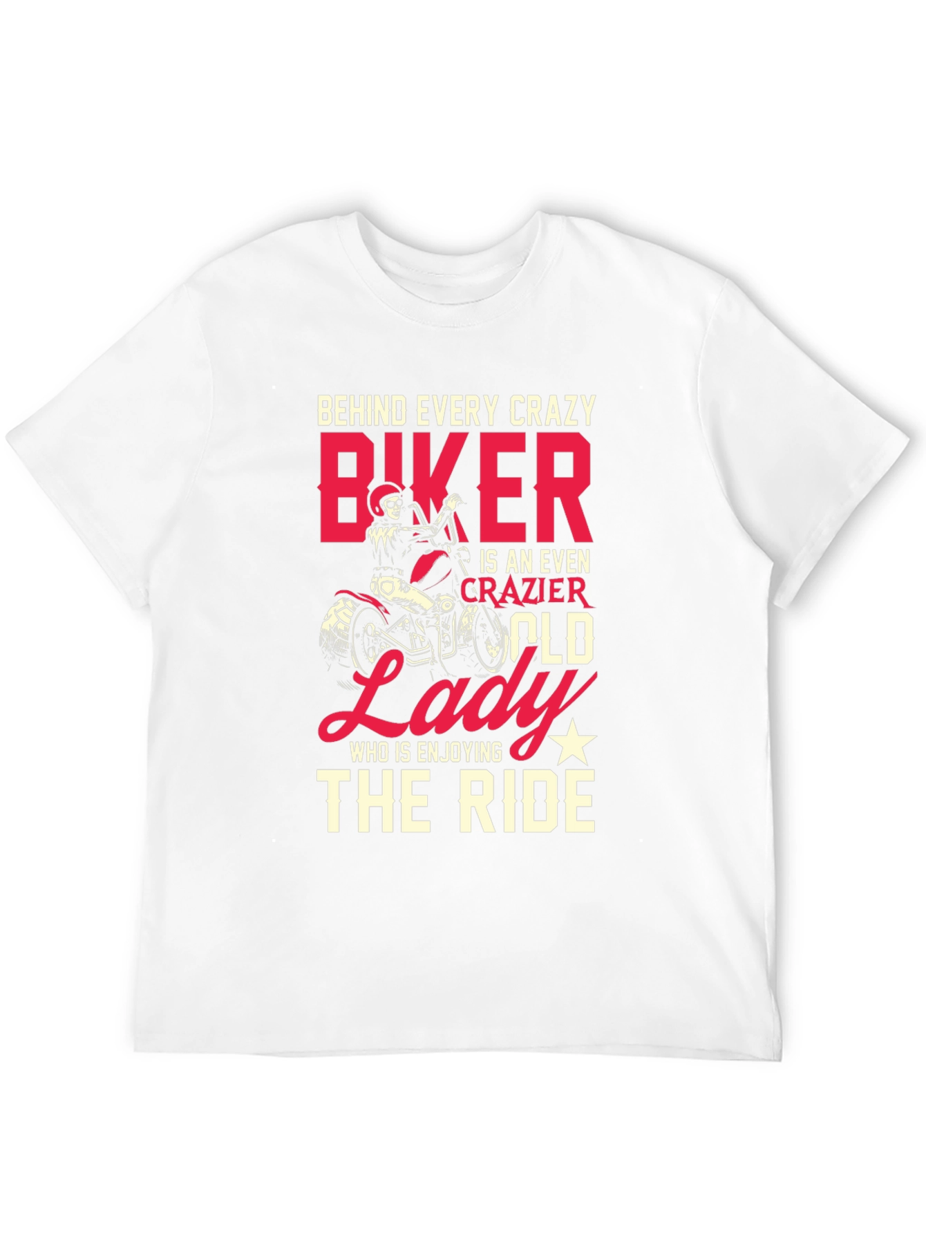 Crazy Biker Old Lady T-Shirt - Ride in Style!
