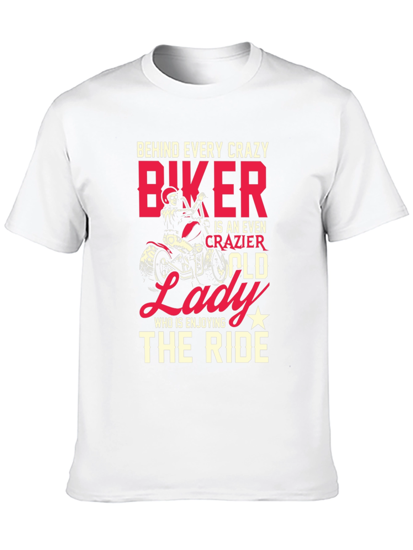 Crazy Biker Old Lady T-Shirt - Ride in Style!