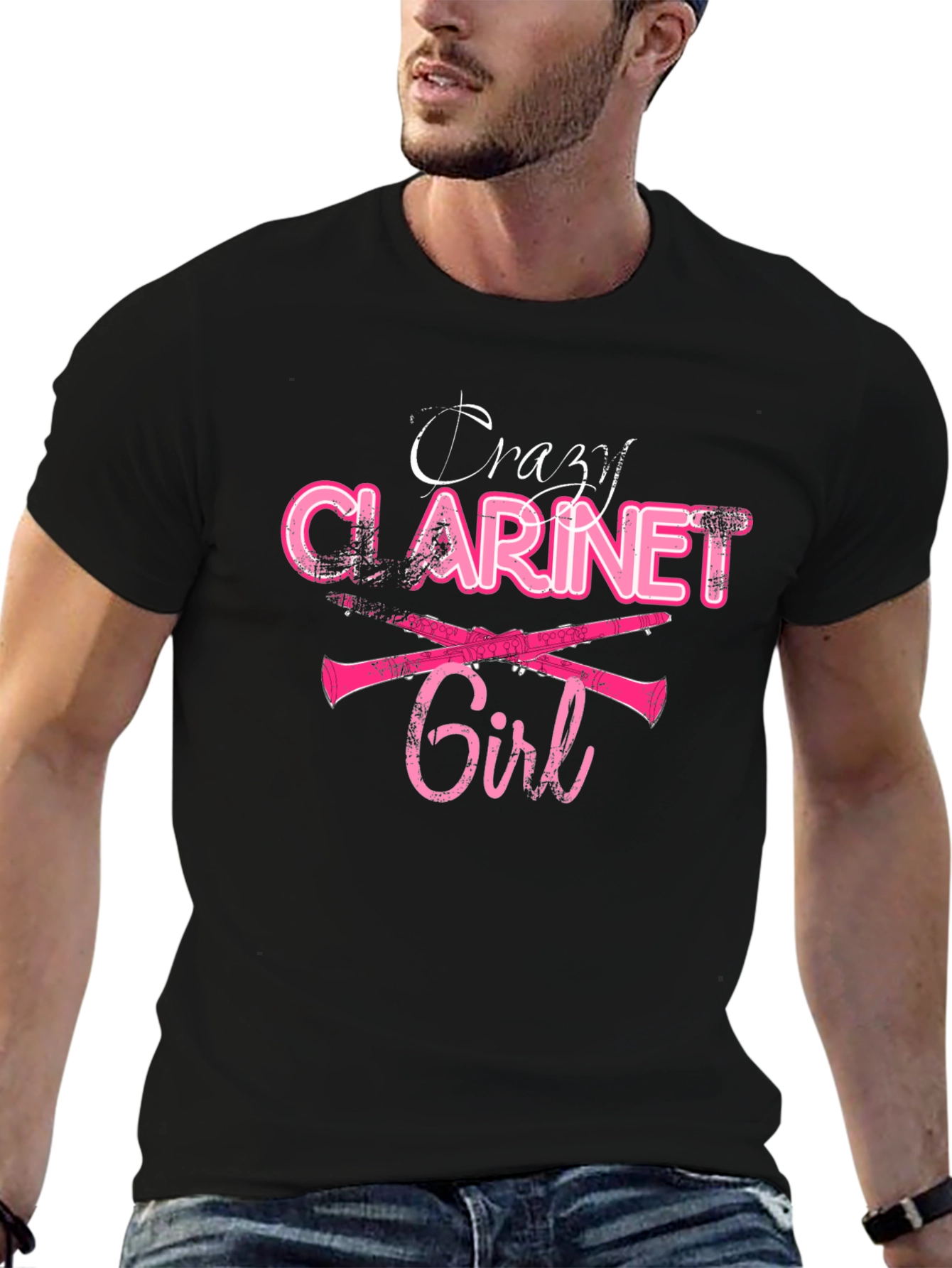 Crazy Clarinet Girl T-Shirt - Music Lover Tee