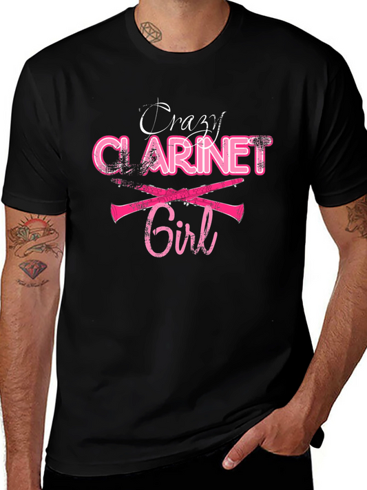 Crazy Clarinet Girl T-Shirt - Music Lover Tee