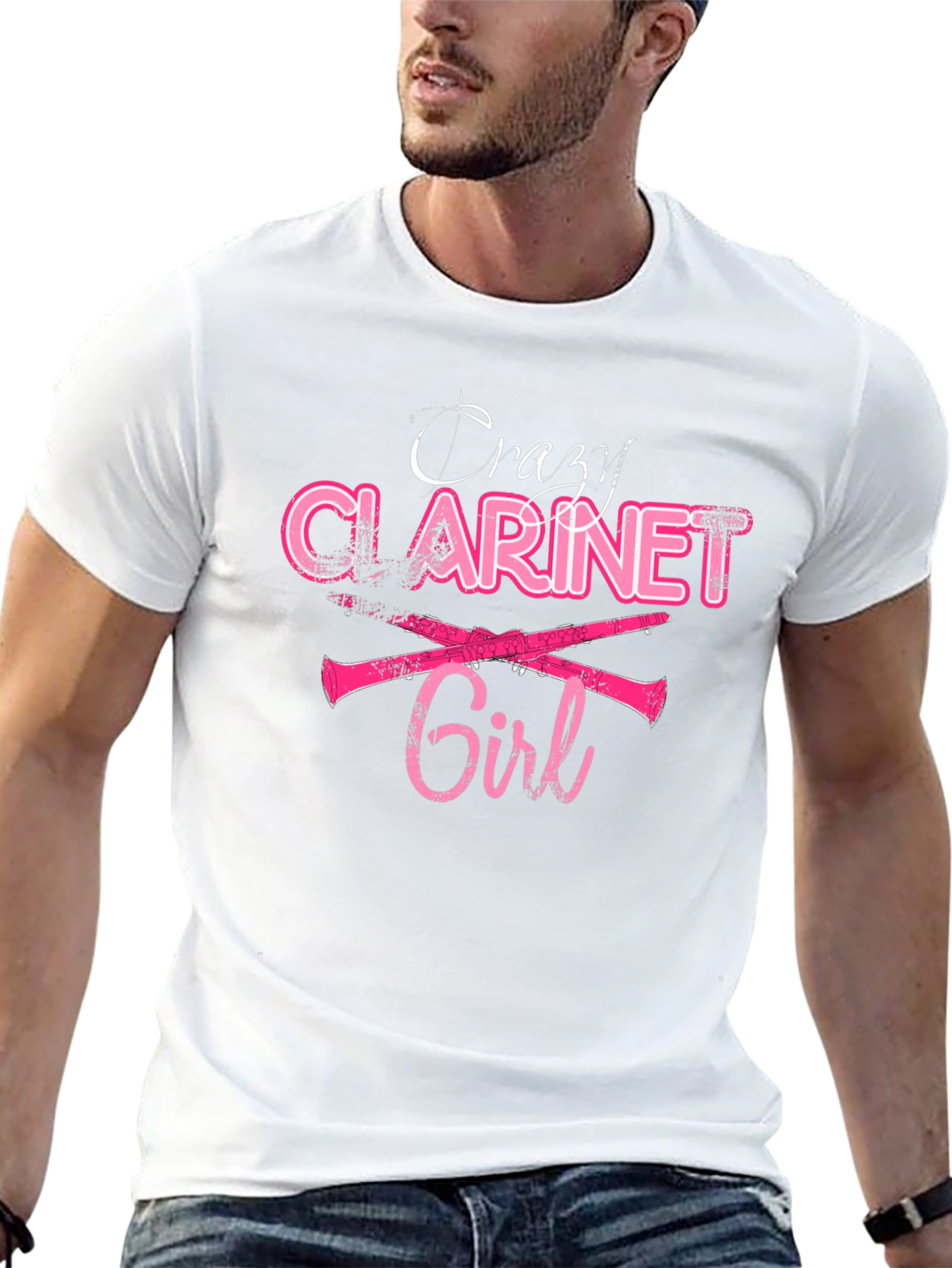 Crazy Clarinet Girl T-Shirt - Music Lover Tee