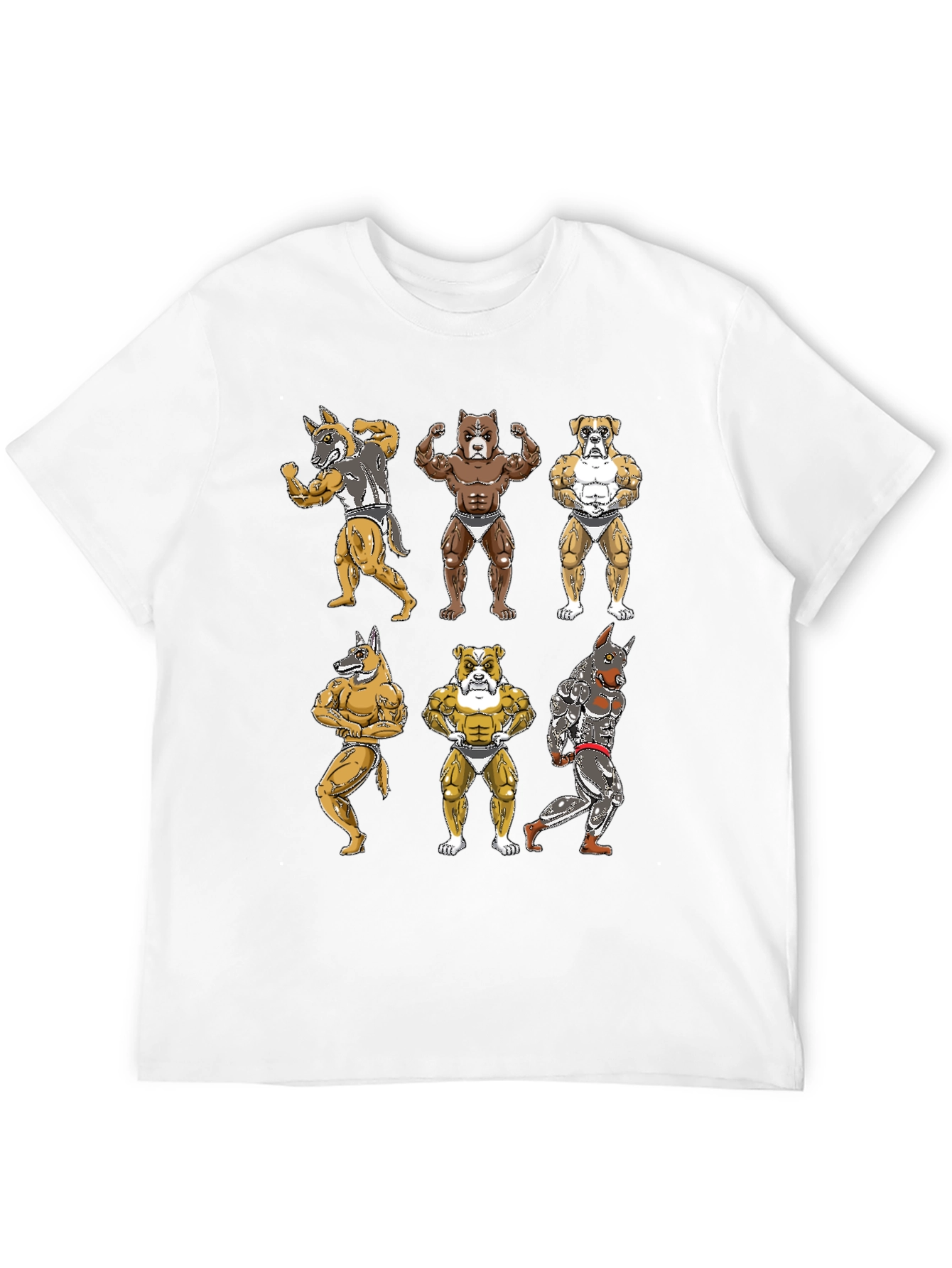 Dog Bodybuilder Graphic T-Shirt
