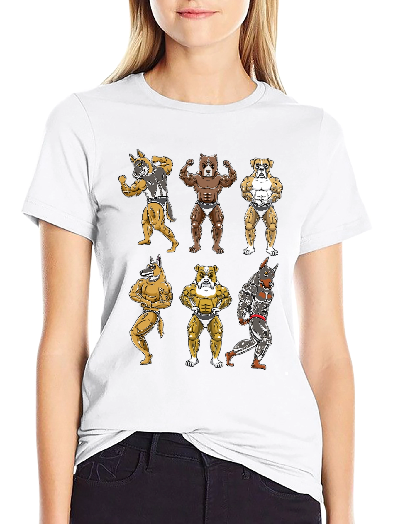 Dog Bodybuilder Graphic T-Shirt