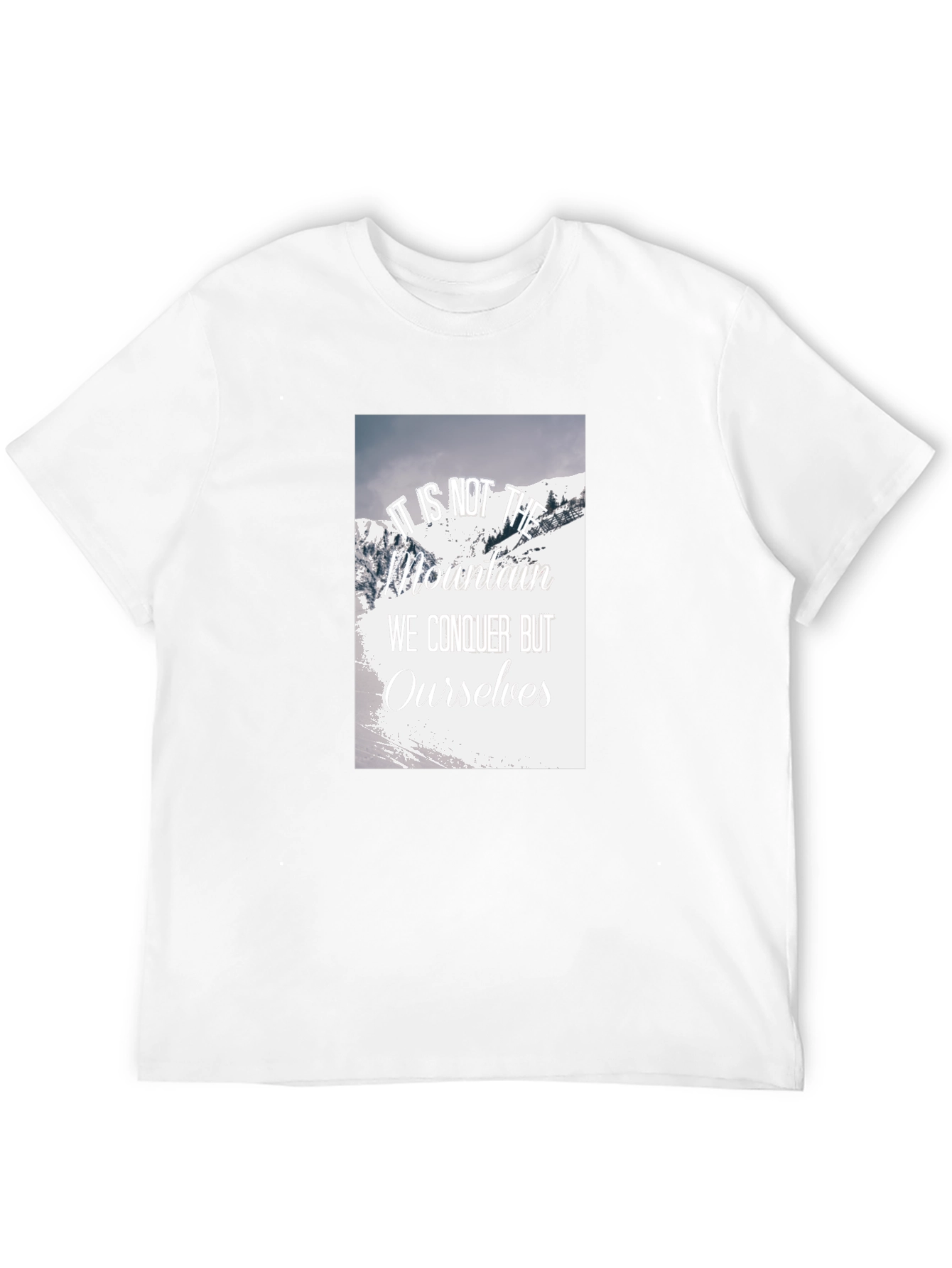 Motivational Mountain Graphic Black T-Shirt