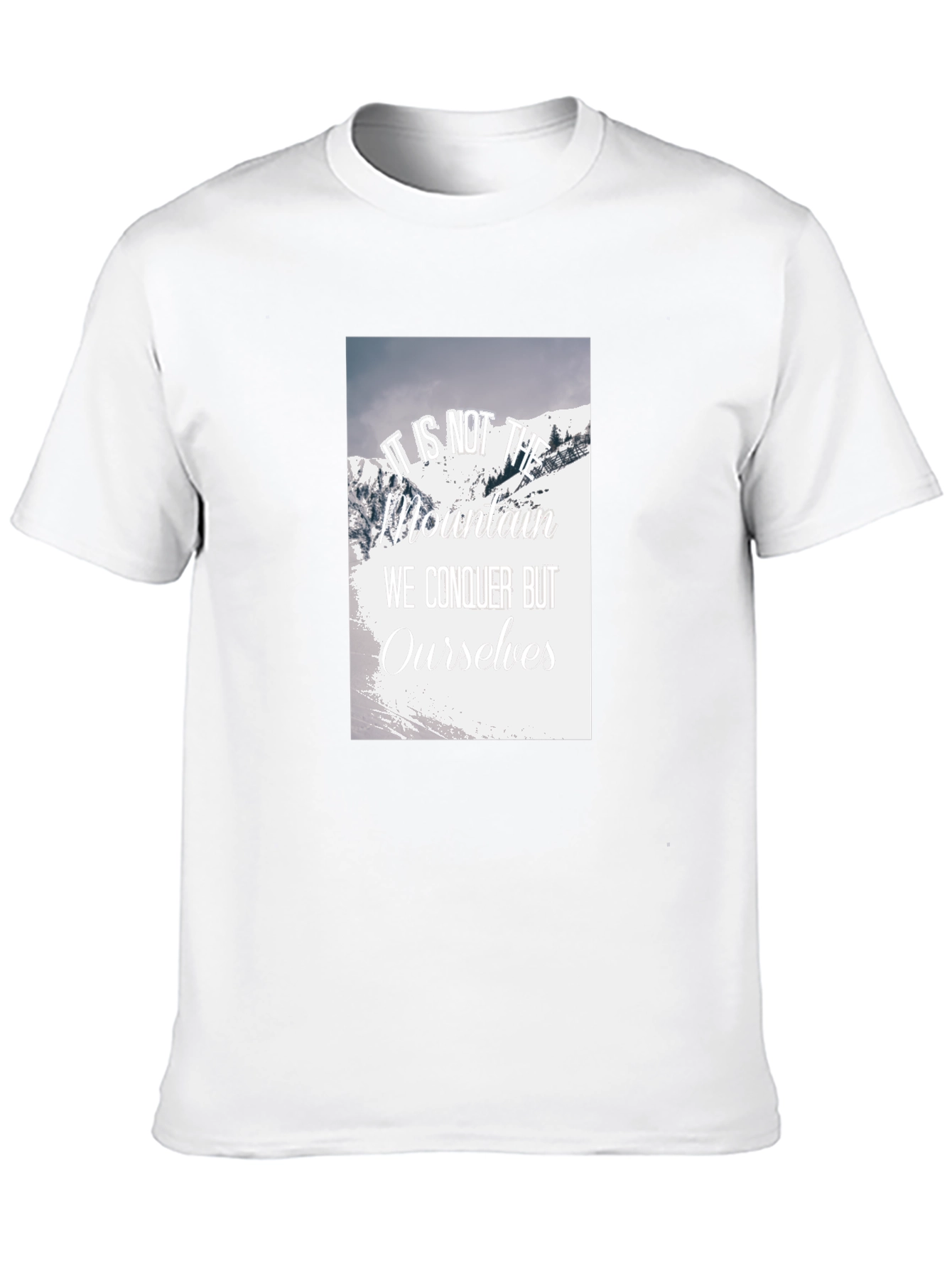 Motivational Mountain Graphic Black T-Shirt