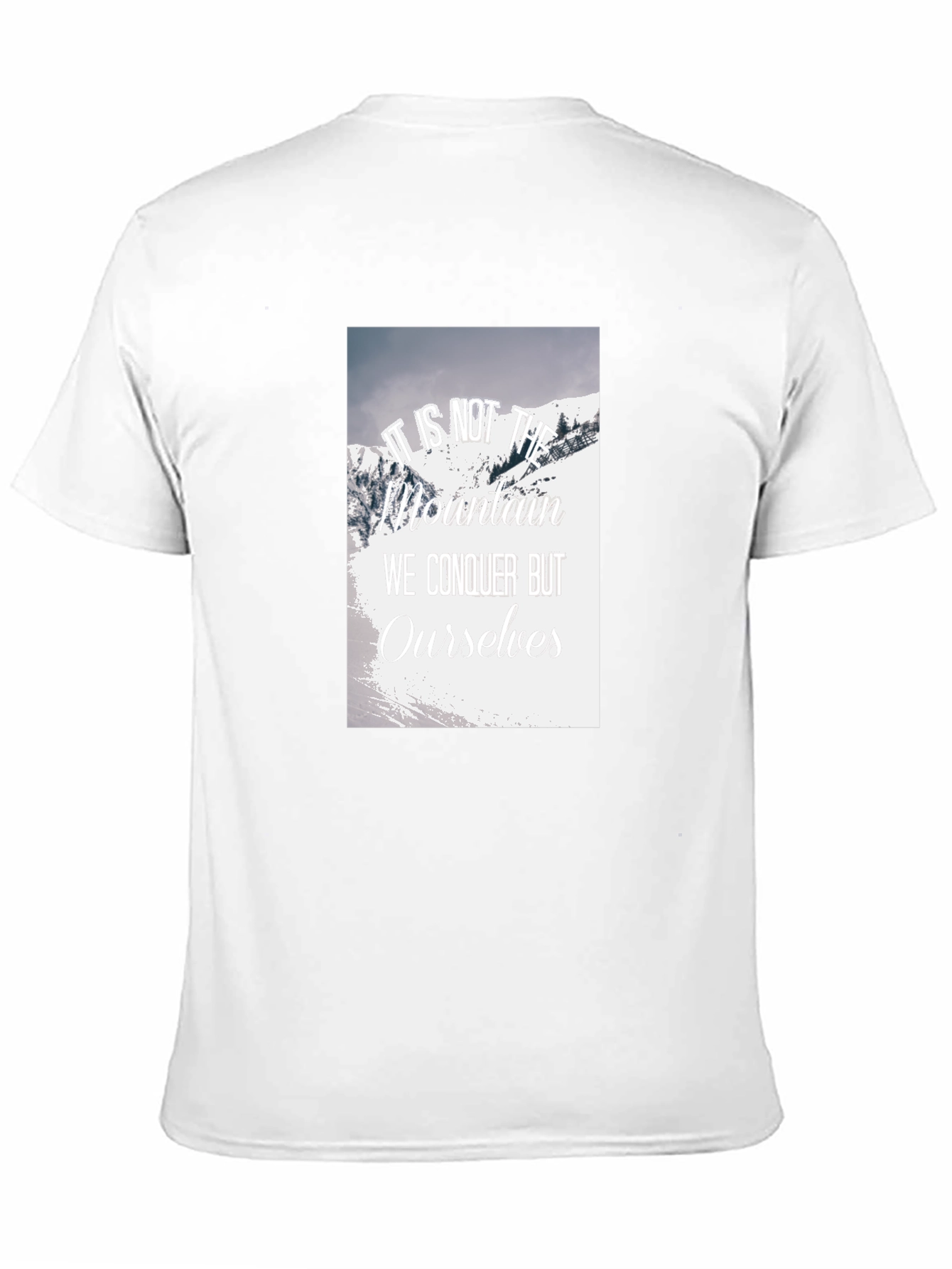 Motivational Mountain Graphic Black T-Shirt