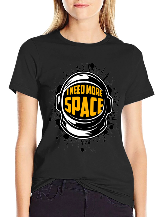 I Need More Space Astronaut Helmet Graphic T-Shirt