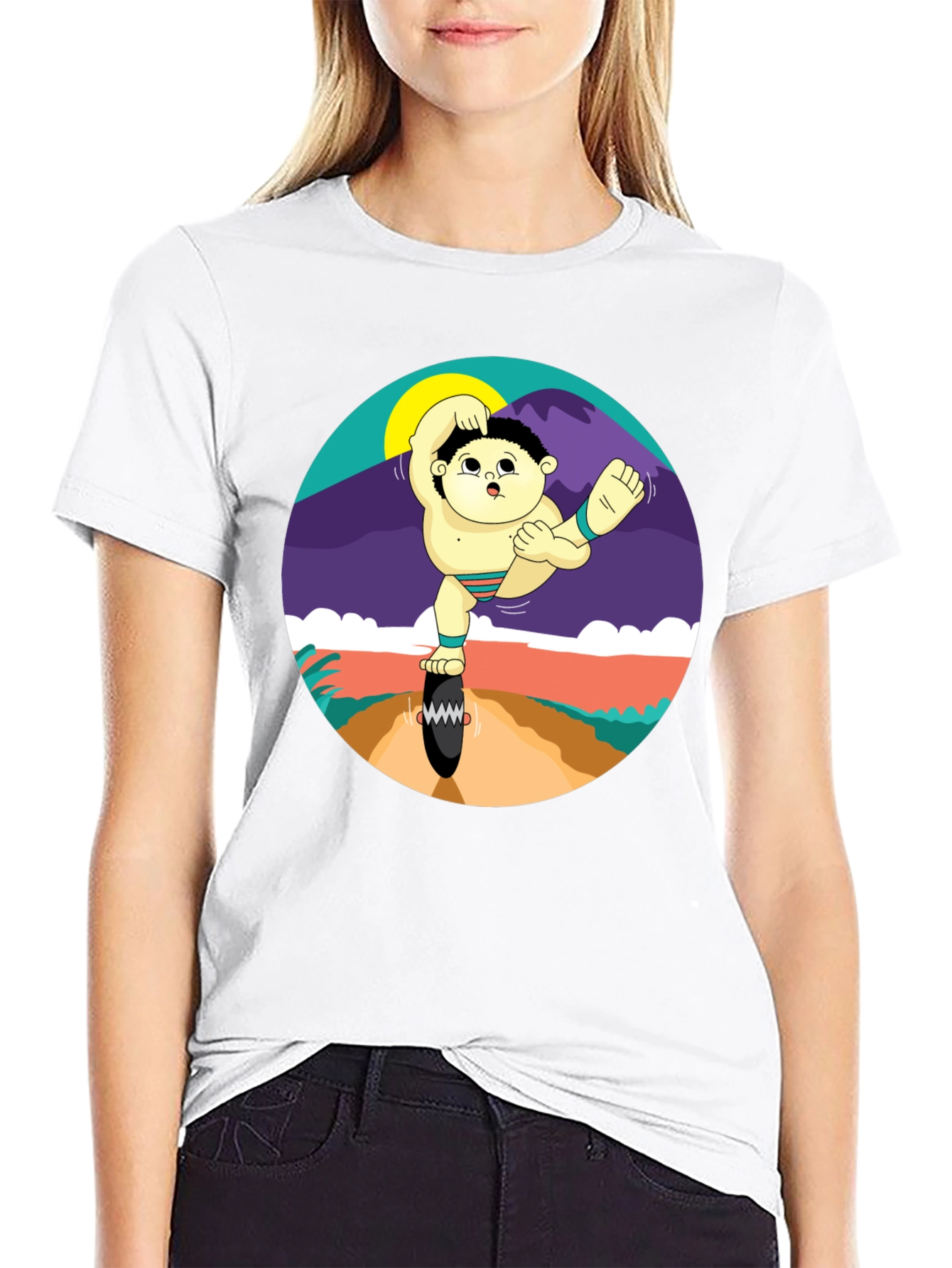 Whimsical Sumo Wrestler Graphic Tee