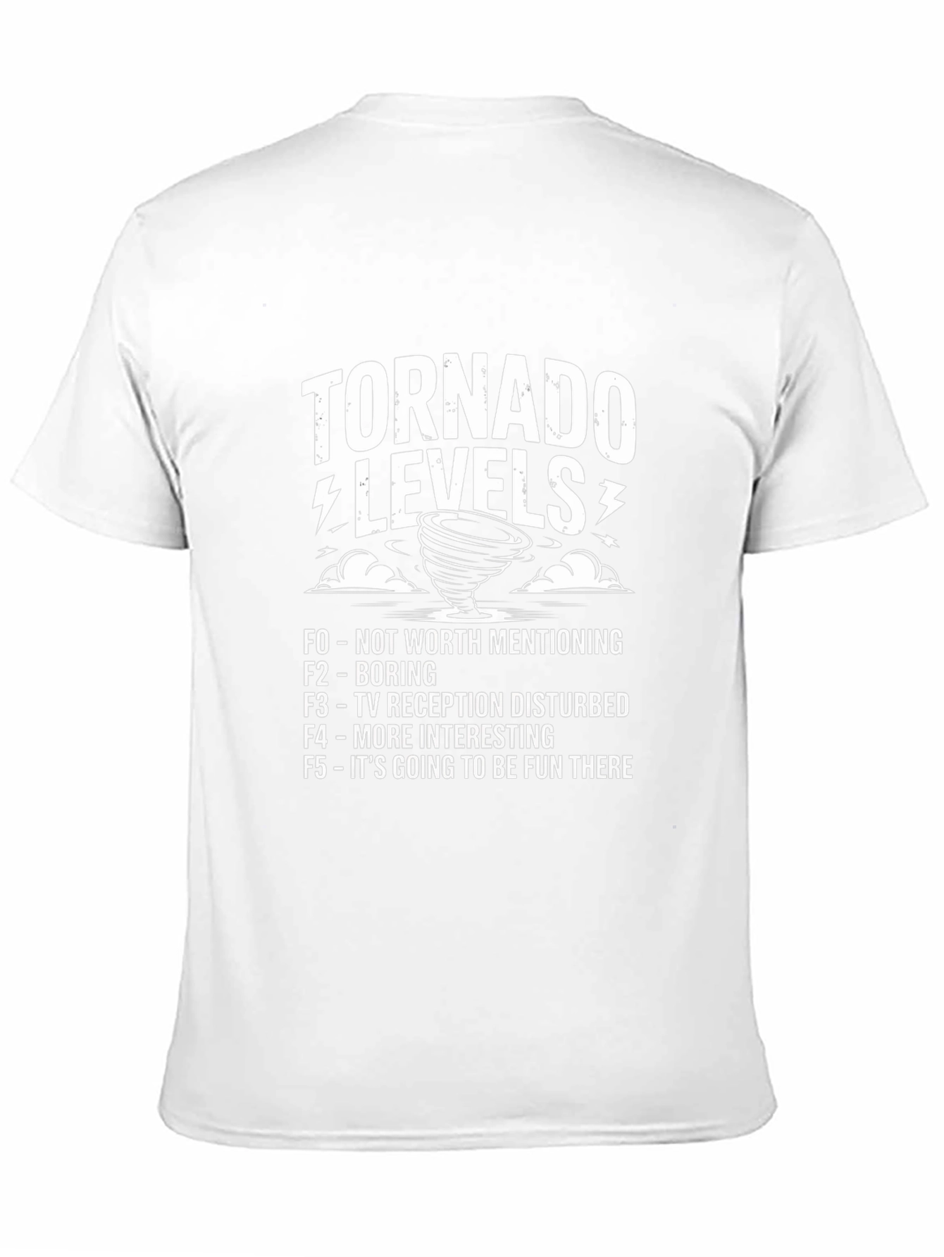 Tornado Levels Funny Weather Humor Graphic T-Shirt