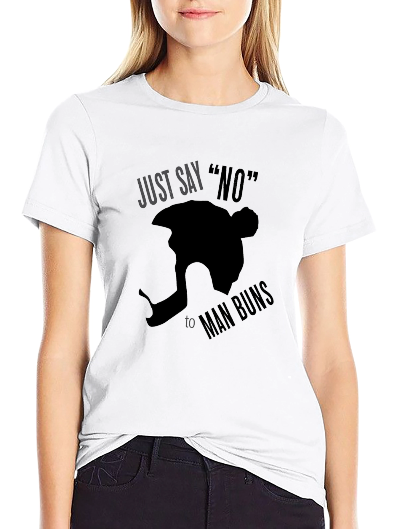 Just Say No to Man Buns Graphic Tee