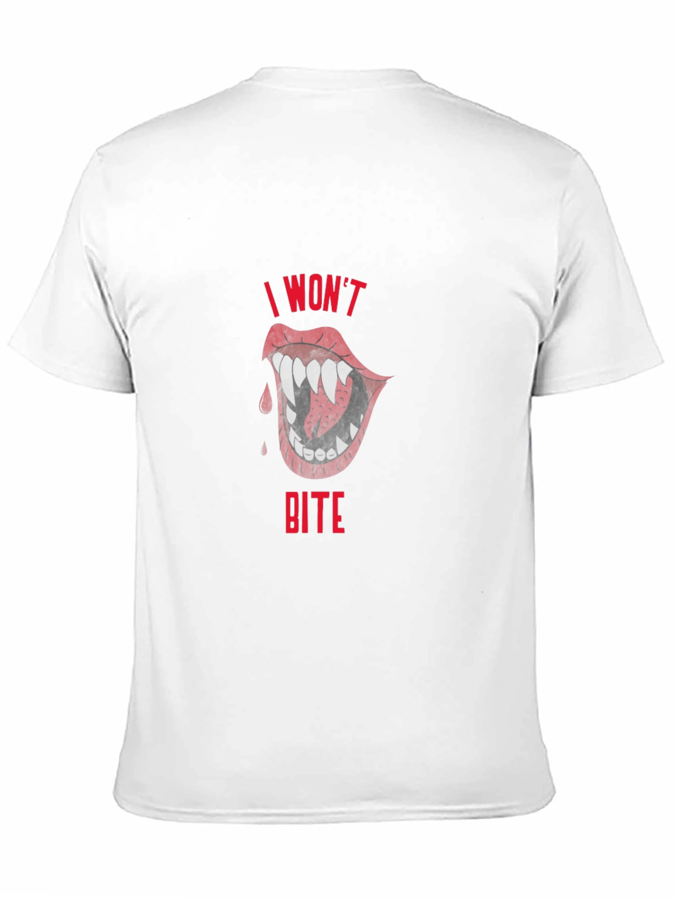 I Wont Bite T-Shirt - Vampire Lips Graphic Tee