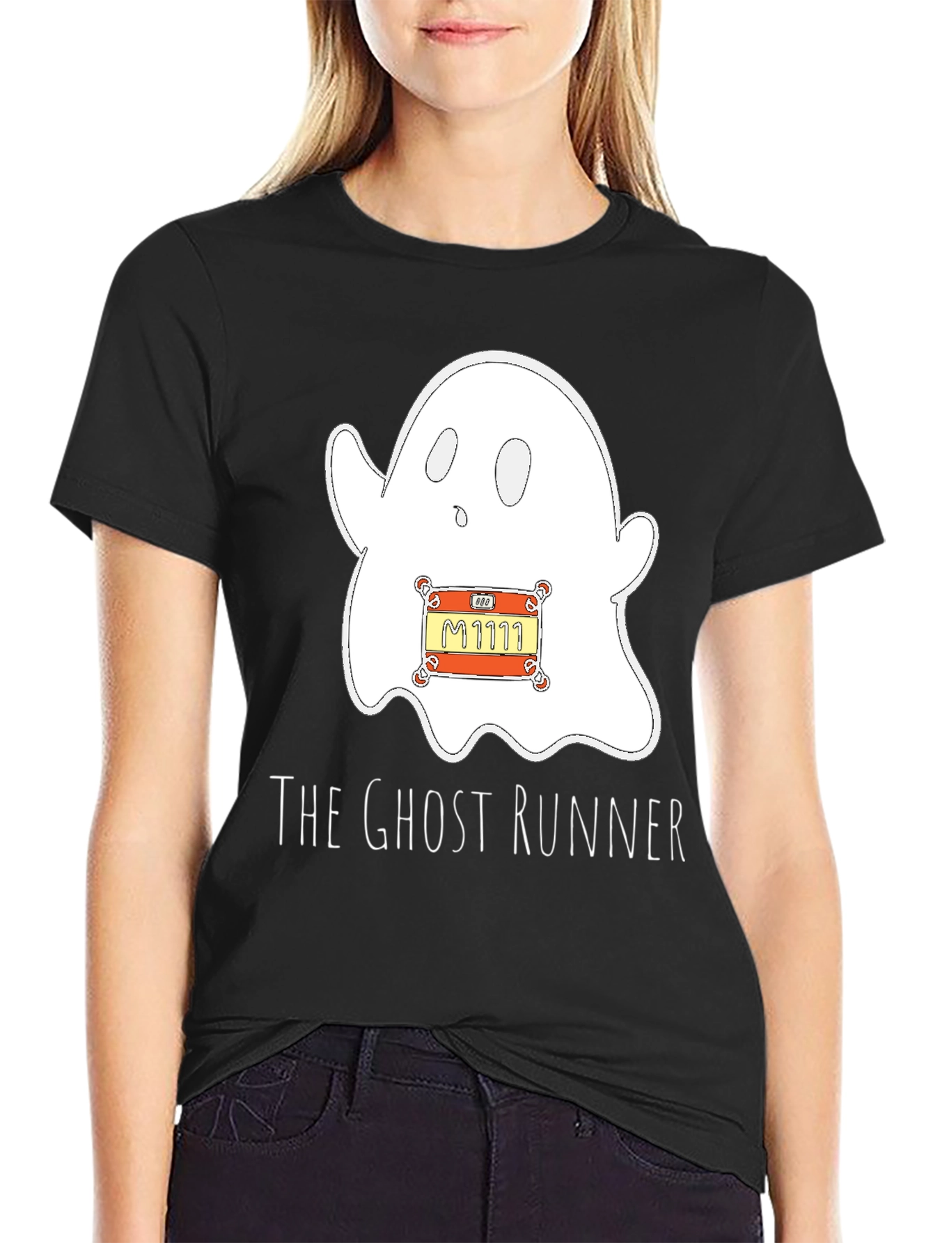 Ghost Runner Graphic T-Shirt - Spooky Fun Apparel