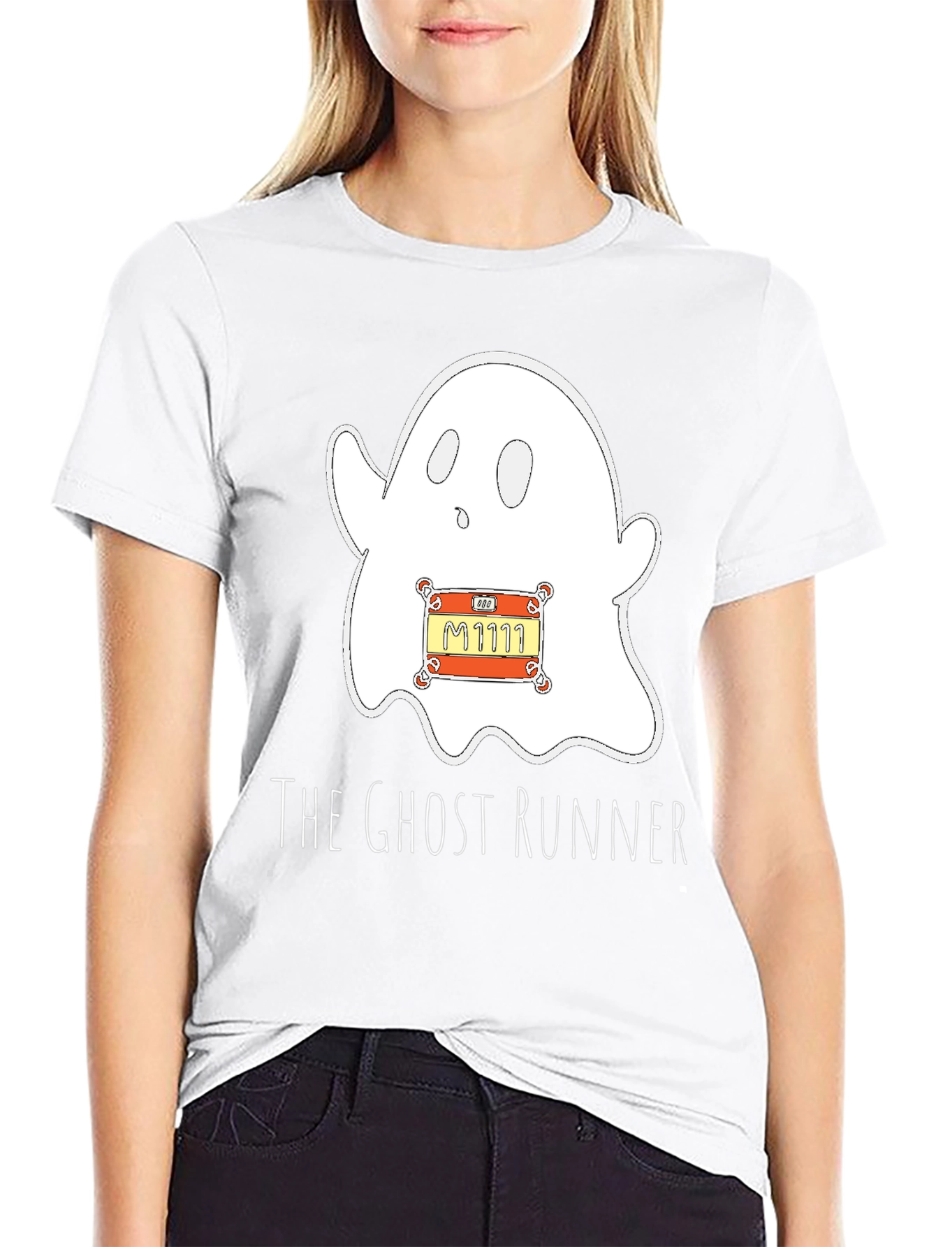 Ghost Runner Graphic T-Shirt - Spooky Fun Apparel