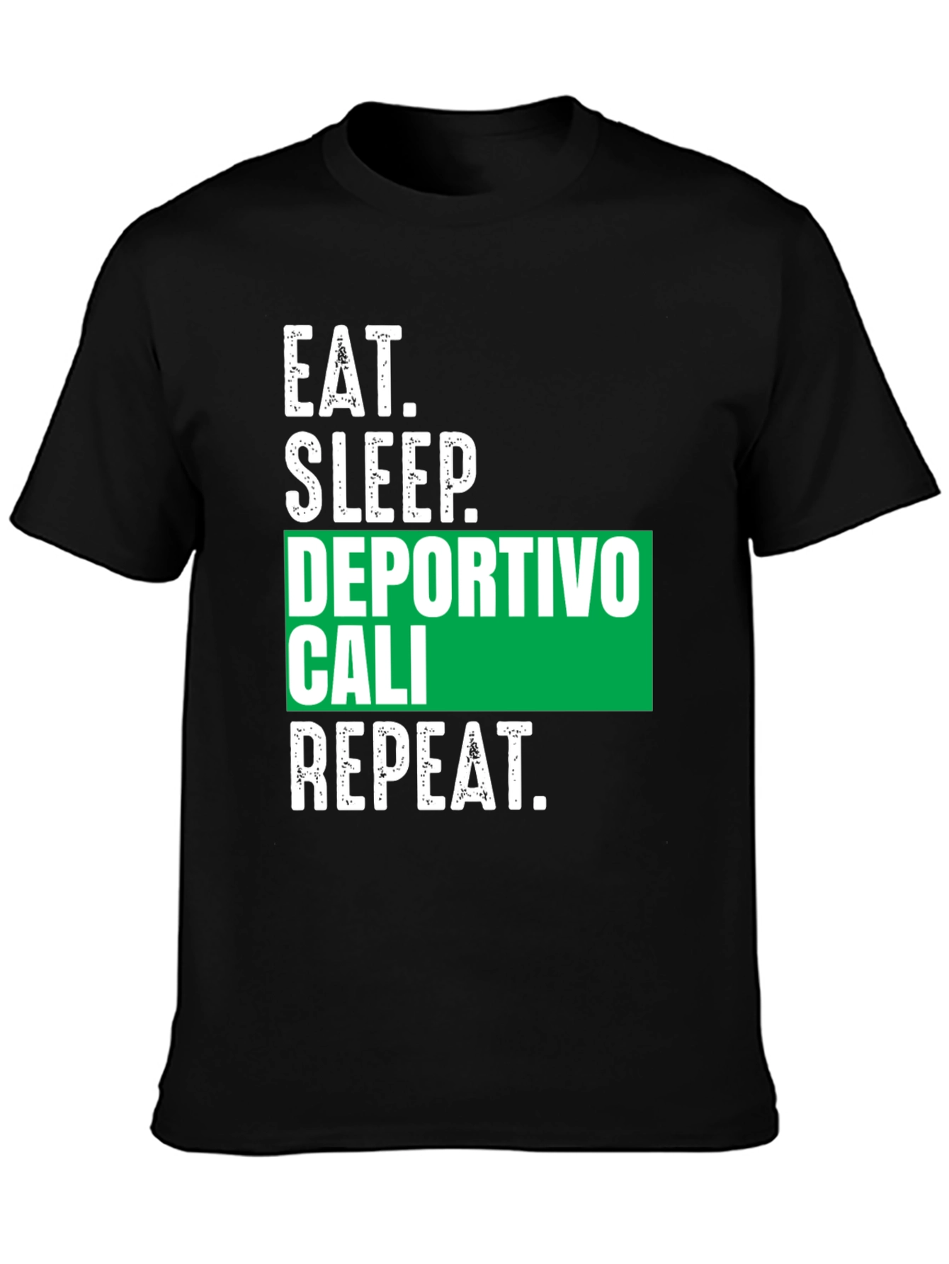 Eat Sleep Deportivo Cali Repeat Black Tee