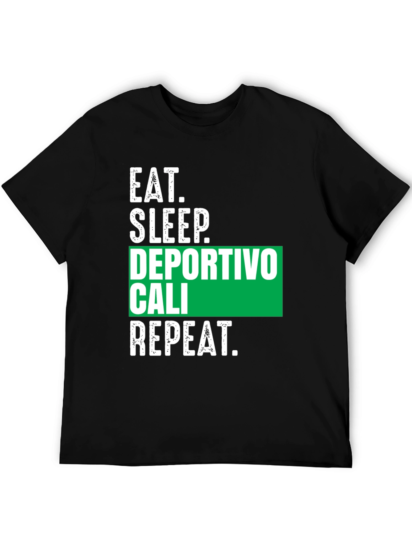 Eat Sleep Deportivo Cali Repeat Black Tee