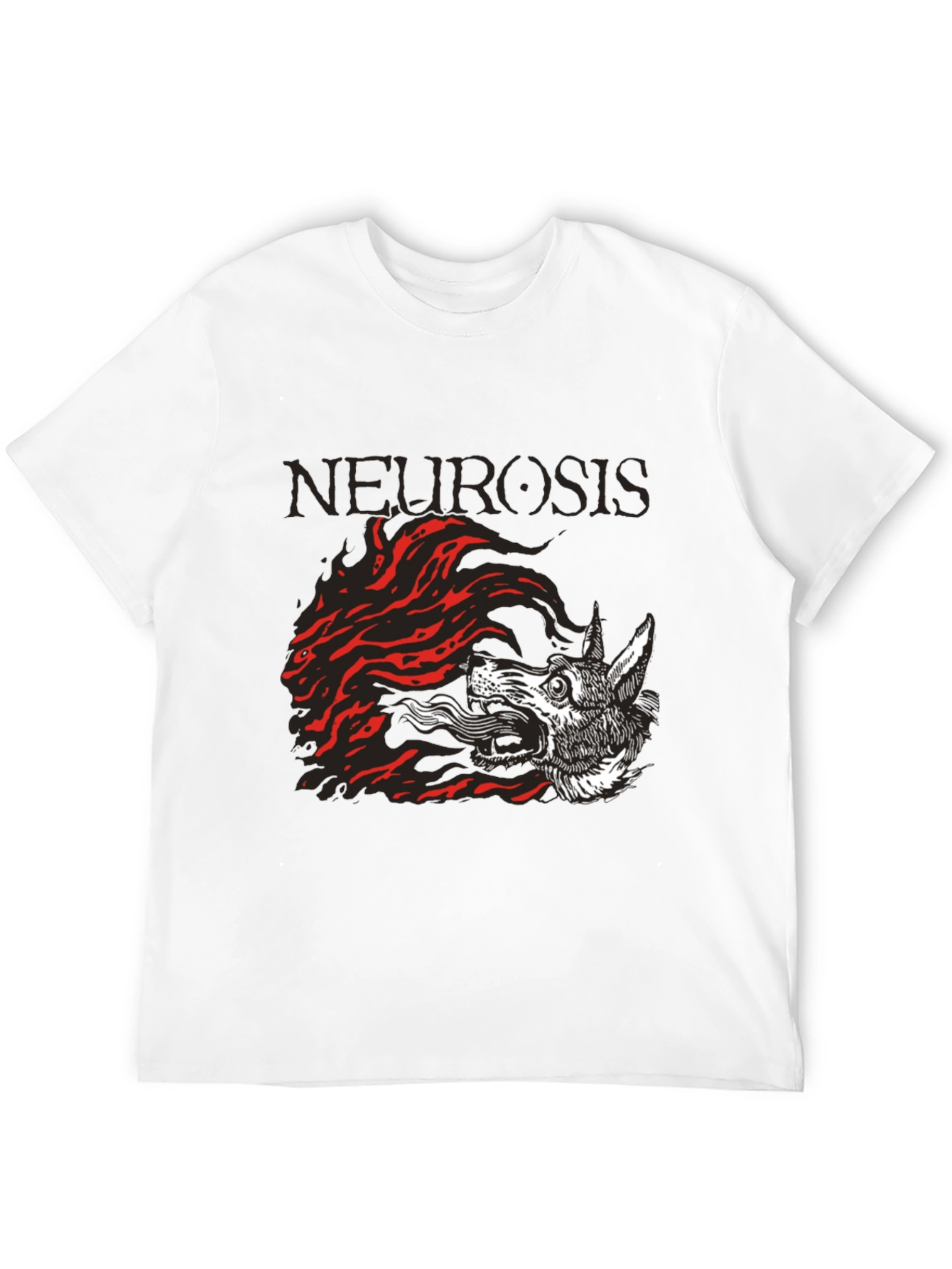 Neurosis Band Wolf Graphic Black T-Shirt