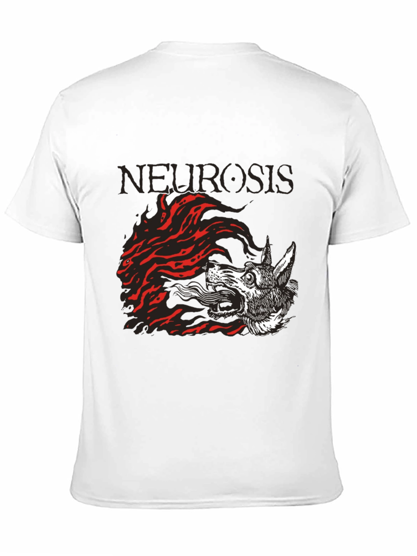 Neurosis Band Wolf Graphic Black T-Shirt