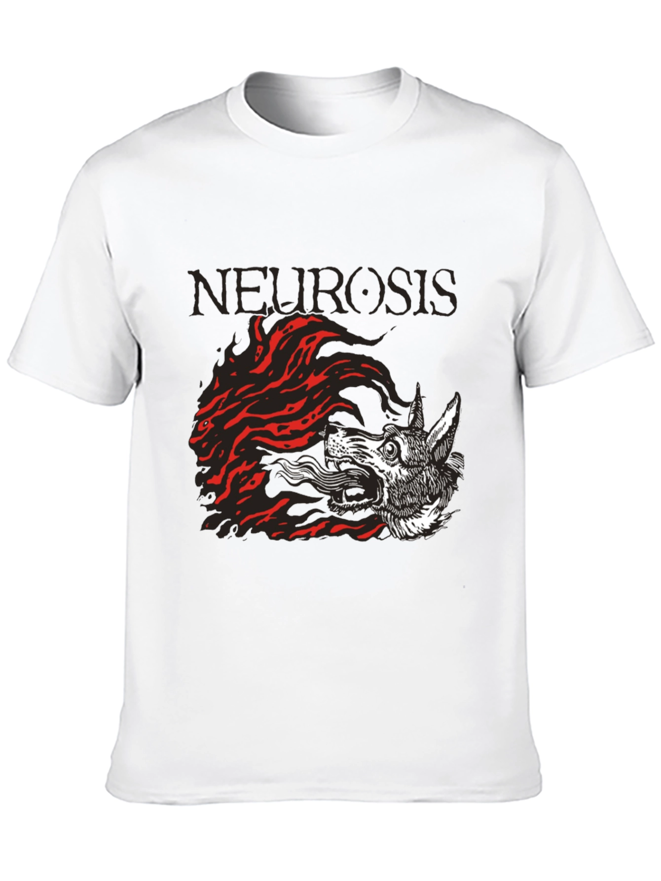 Neurosis Band Wolf Graphic Black T-Shirt