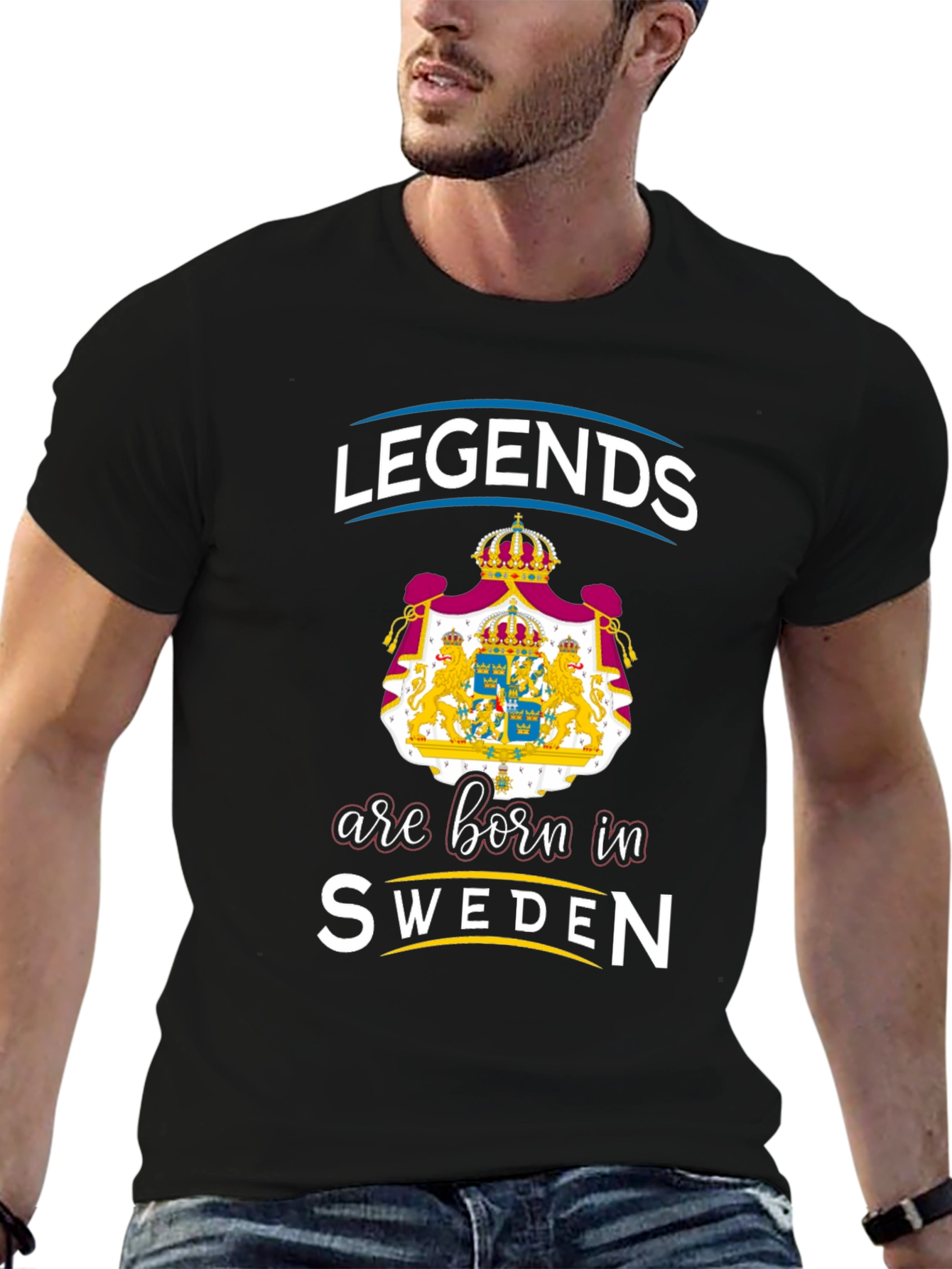 Legends Are Born In Sweden Graphic T-Shirt