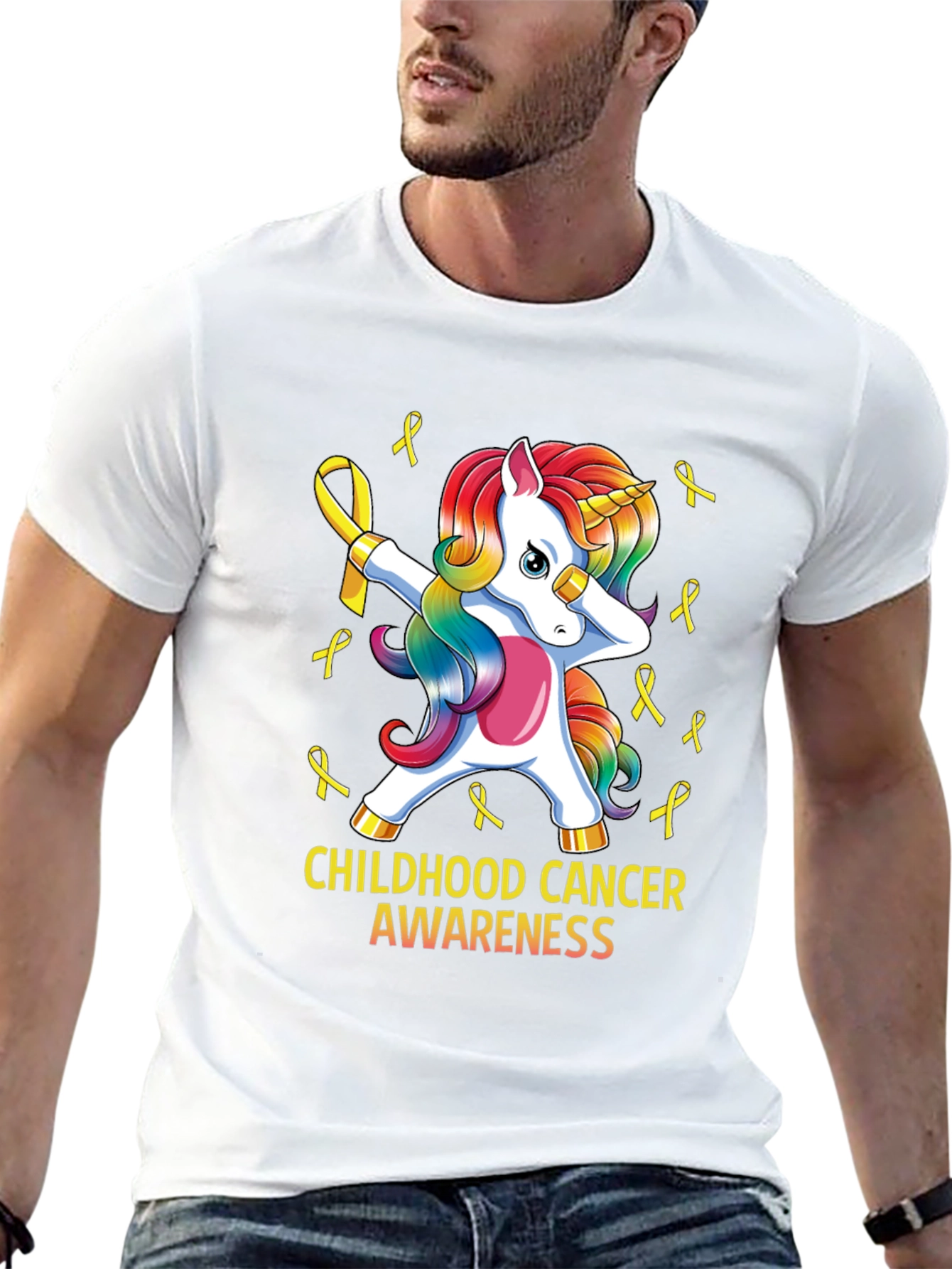 Childhood Cancer Awareness Unicorn T-Shirt