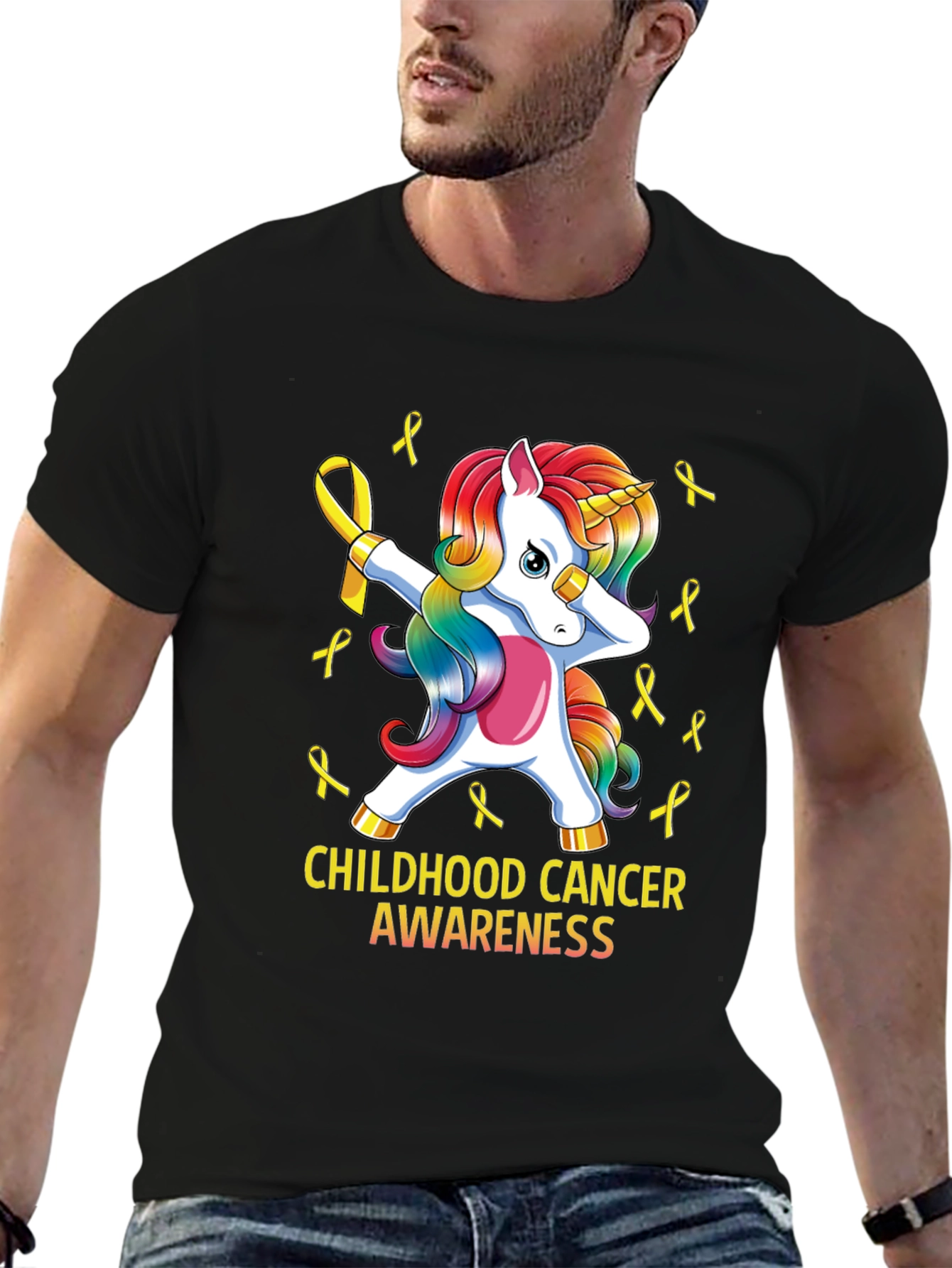 Childhood Cancer Awareness Unicorn T-Shirt