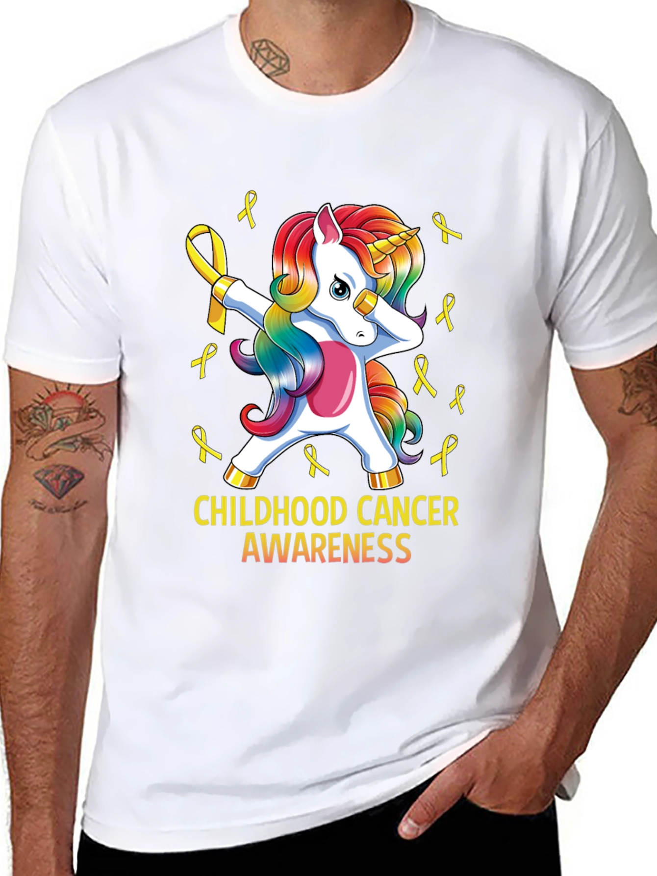 Childhood Cancer Awareness Unicorn T-Shirt