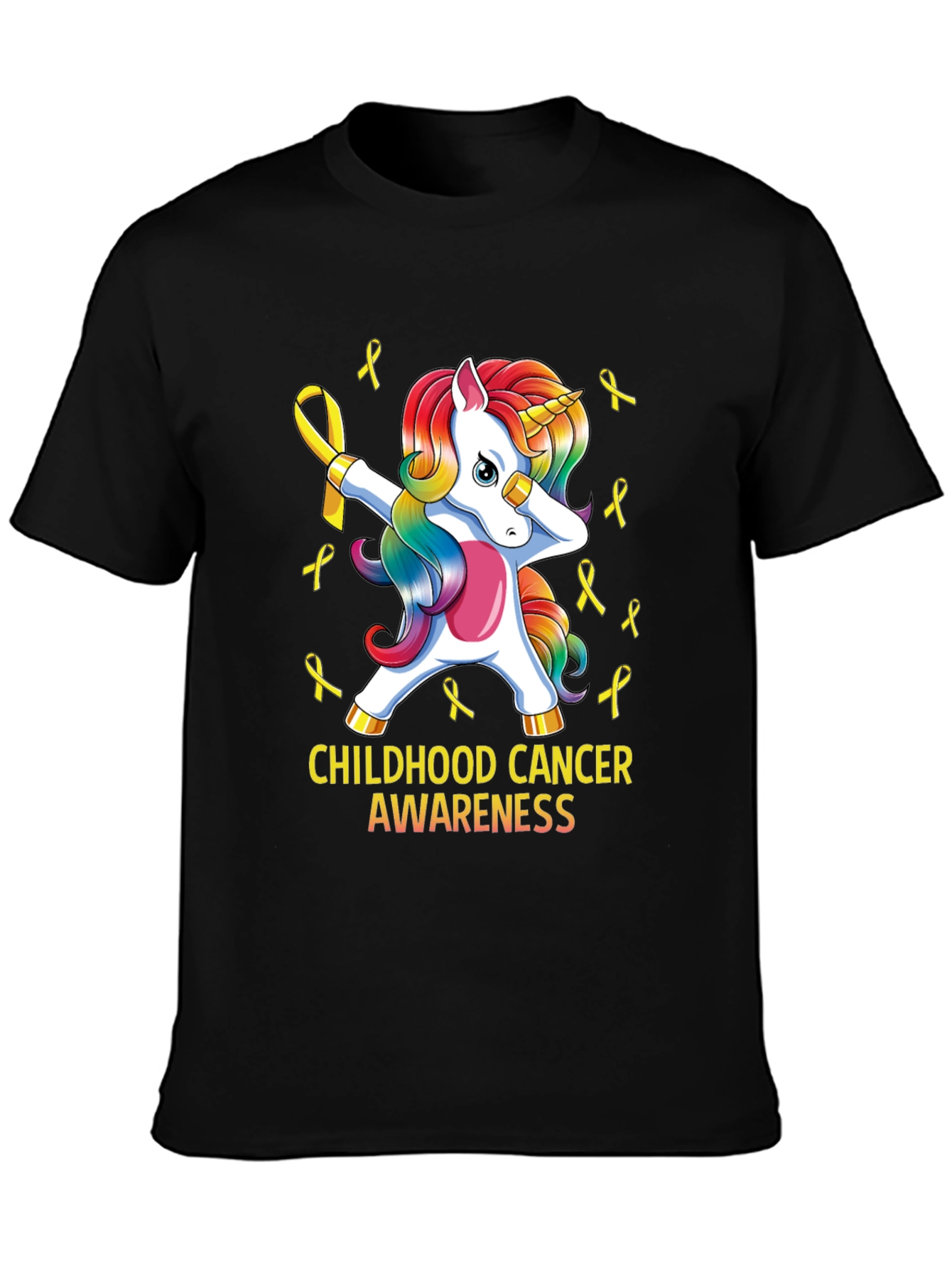 Childhood Cancer Awareness Unicorn T-Shirt