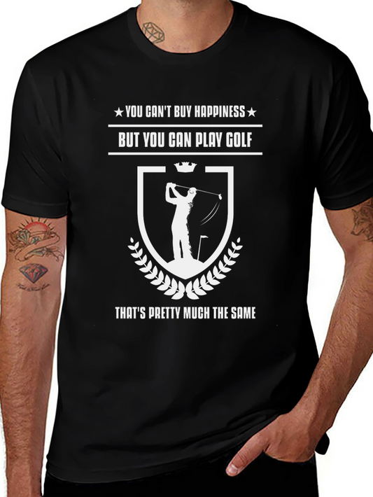 Golf Happiness Black T-Shirt